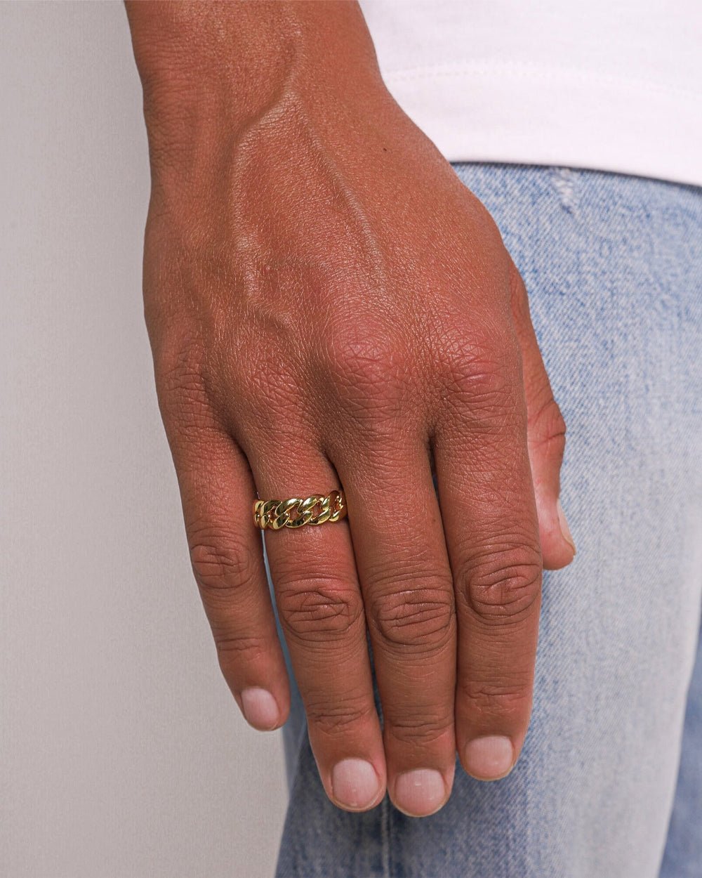 CLEAN CUBAN RING. - 18K GOLD - Drippy Amsterdam
