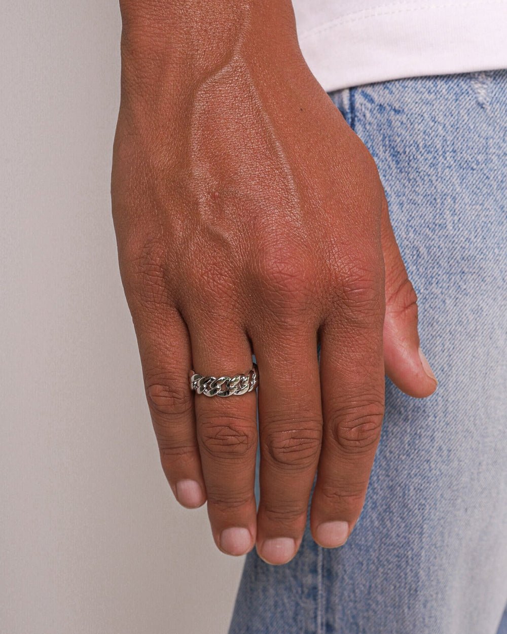 CLEAN CUBAN RING. - WHITE GOLD - Drippy Amsterdam