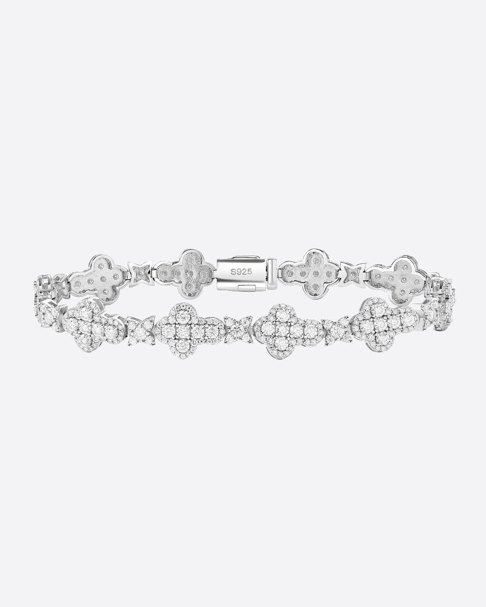 MOISSANITE CROSS STARS BRACELET. - WHITE GOLD - Drippy Amsterdam