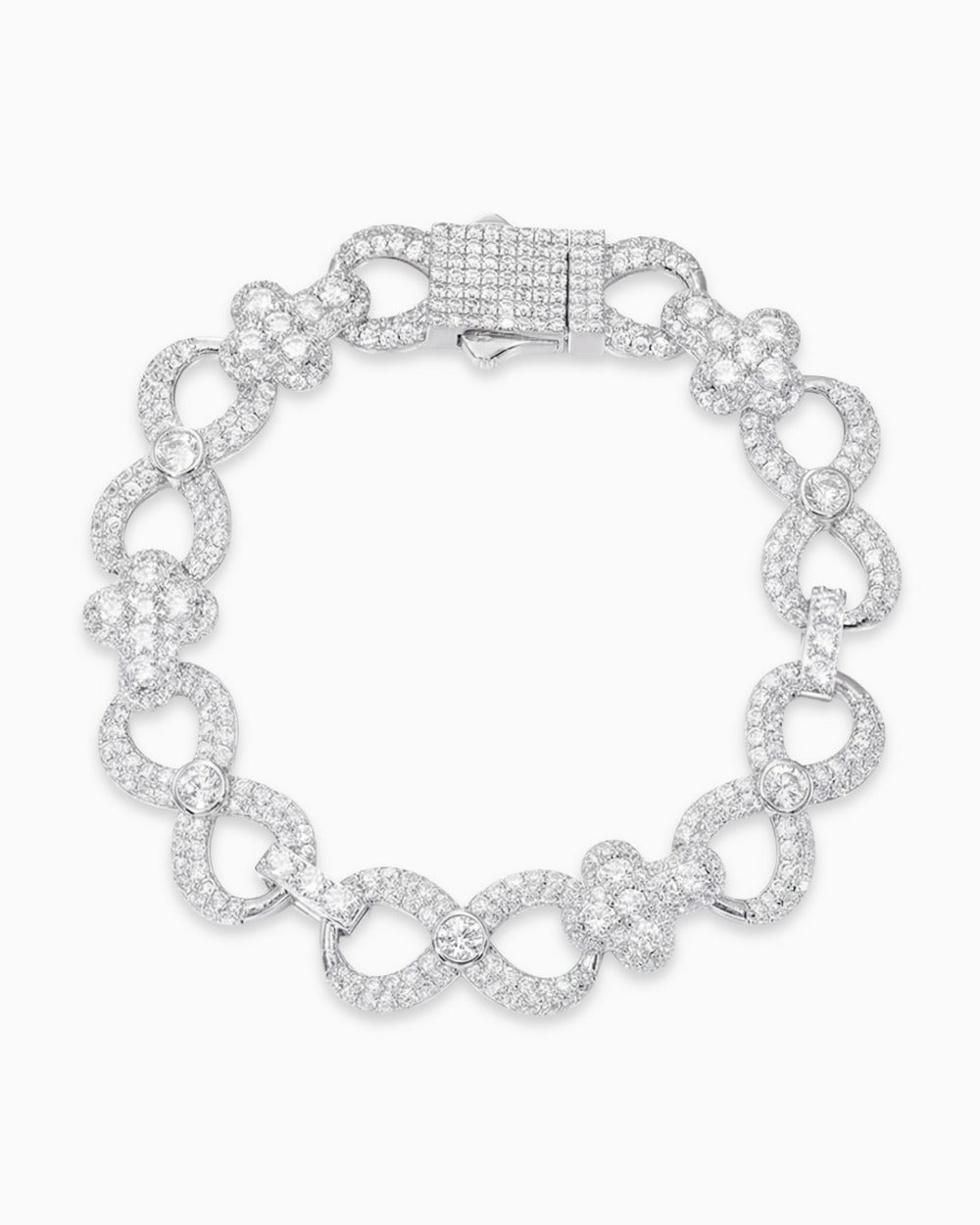 MOISSANITE INFINITY CROSS BRACELET. - Drippy Amsterdam