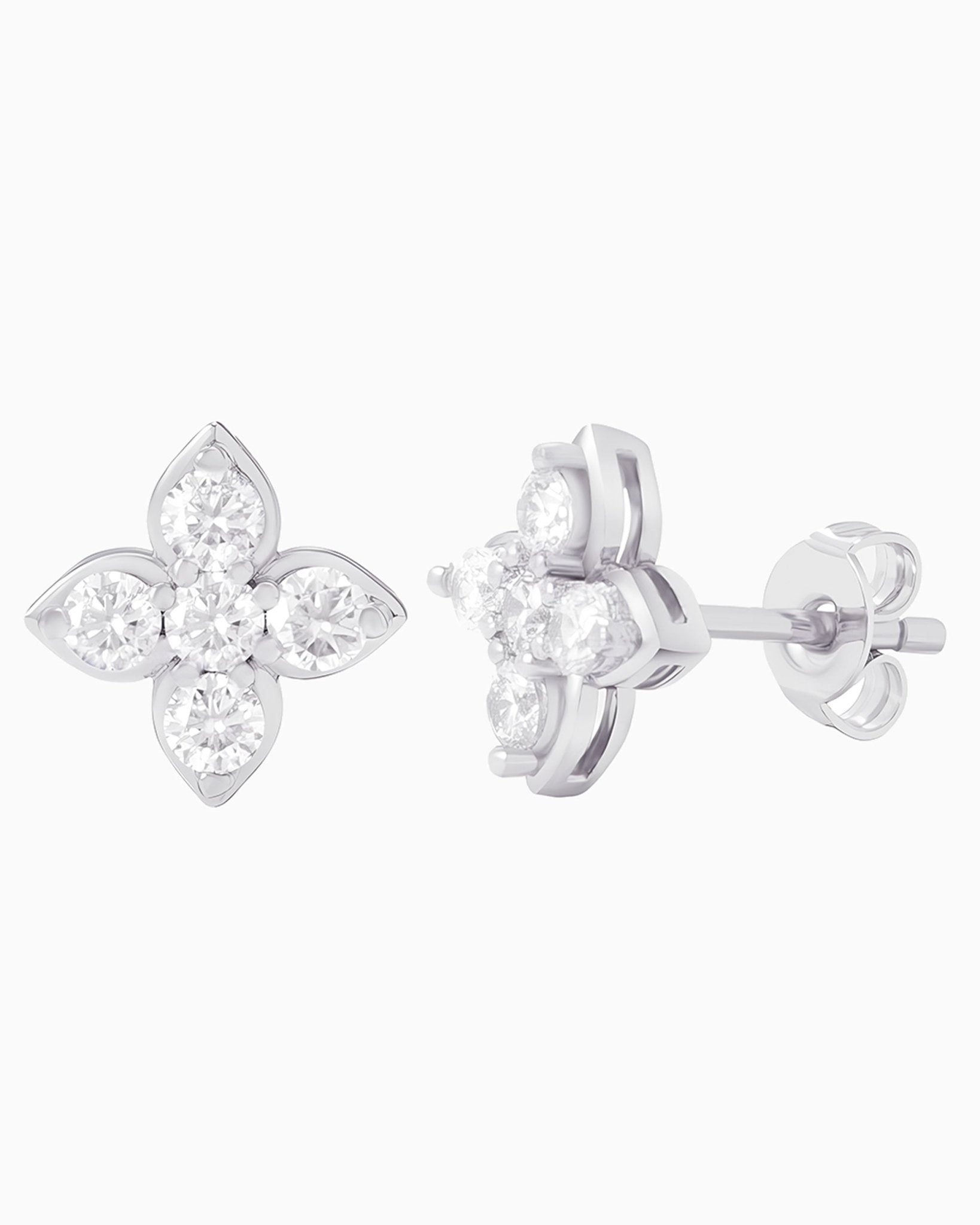 MOISSANITE JASMINE STUDS. - Drippy Amsterdam