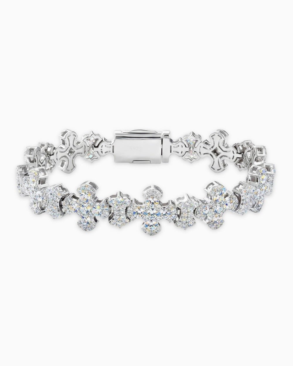 MOISSANITE THICK CROSS BRACELET. - Drippy Amsterdam
