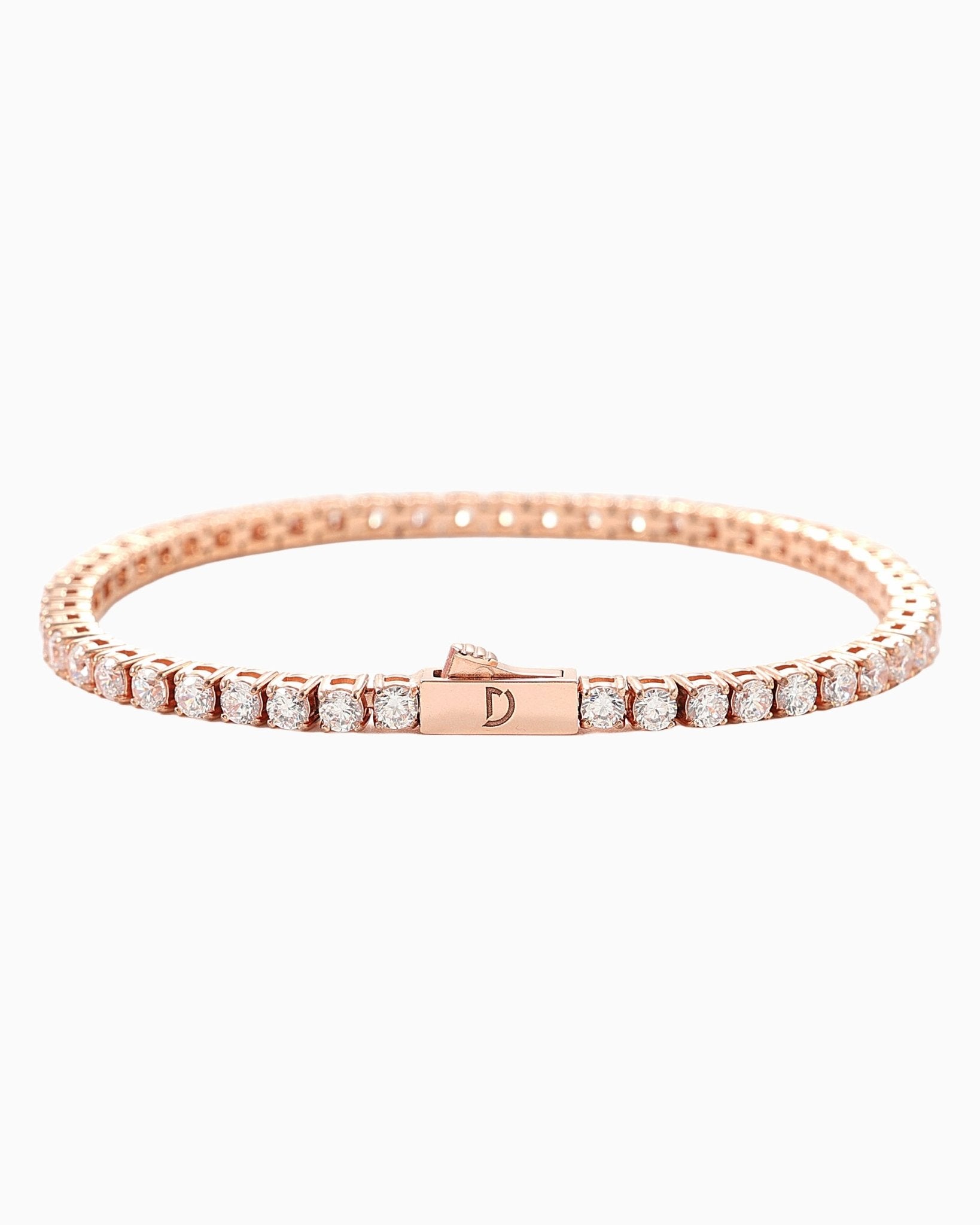 TENNISBOY BRACELET. - 3MM ROSE GOLD - Drippy Amsterdam