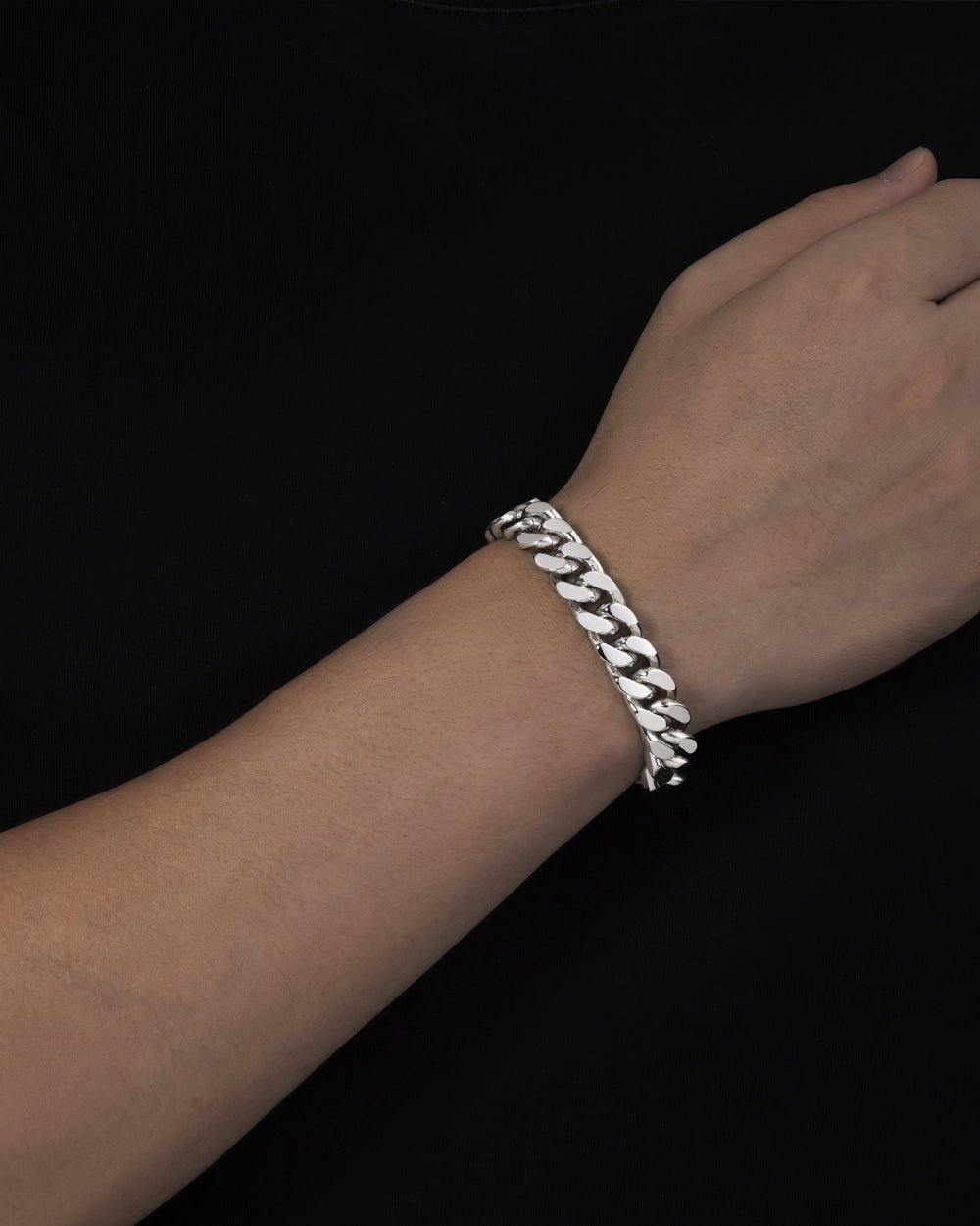 BOXED CLEAN CUBANA BRACELET. - 12MM WHITE GOLD - Drippy Amsterdam