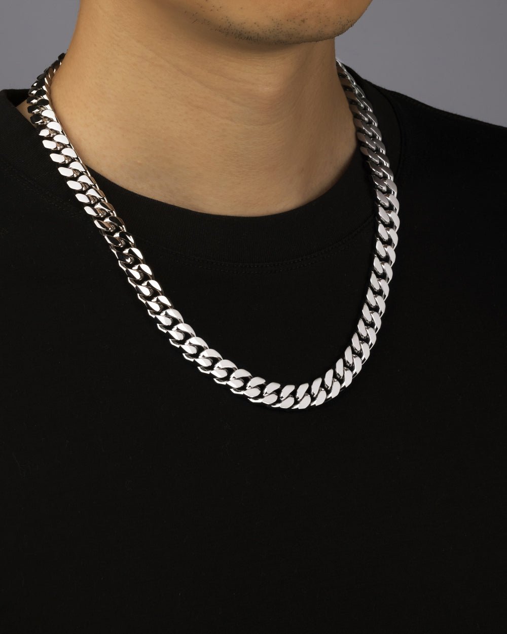 BOXED CLEAN CUBANA CHAIN. - 12MM WHITE GOLD - Drippy Amsterdam