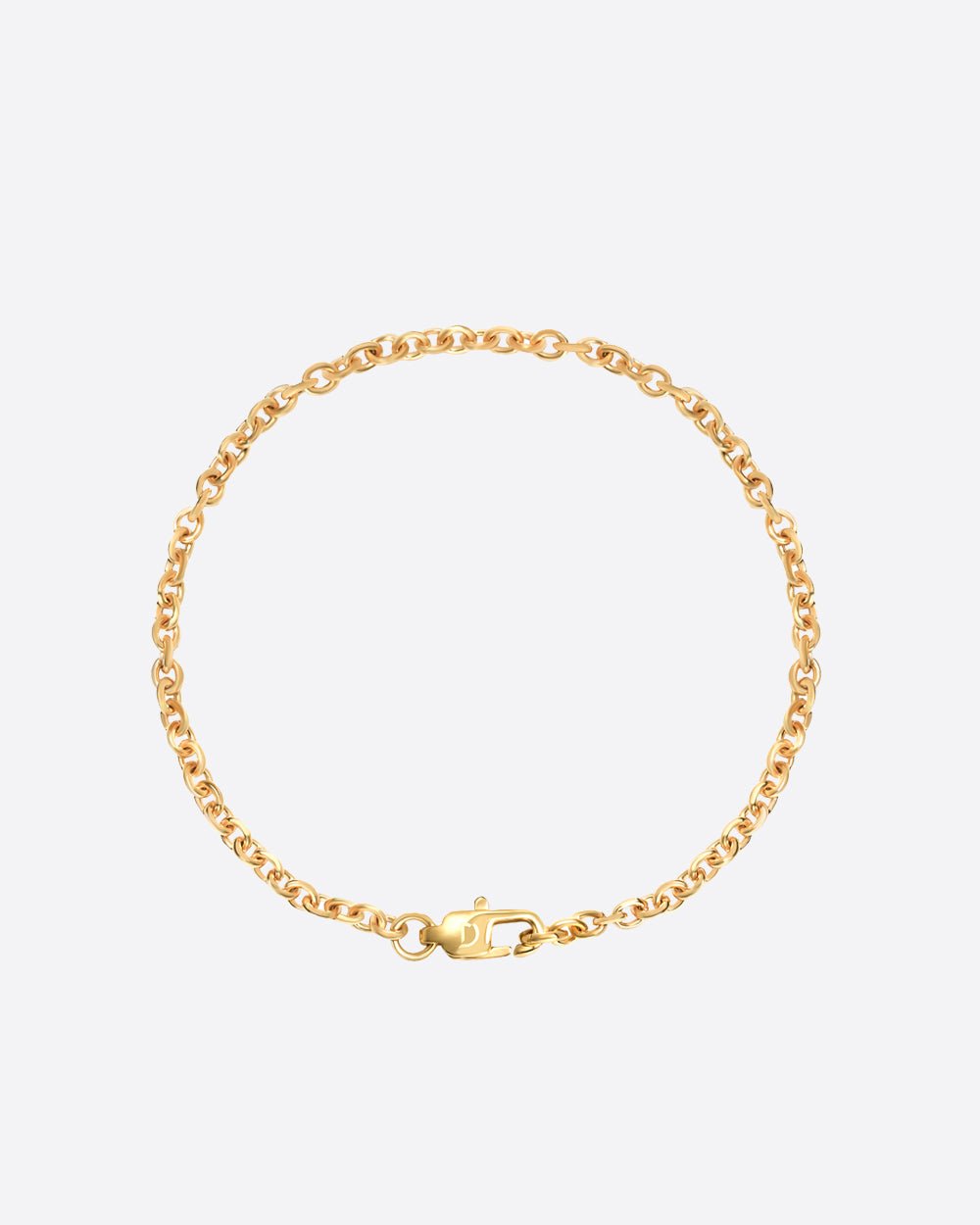 CABLE LINK BRACELET. - 3MM 18K GOLD - Drippy Amsterdam