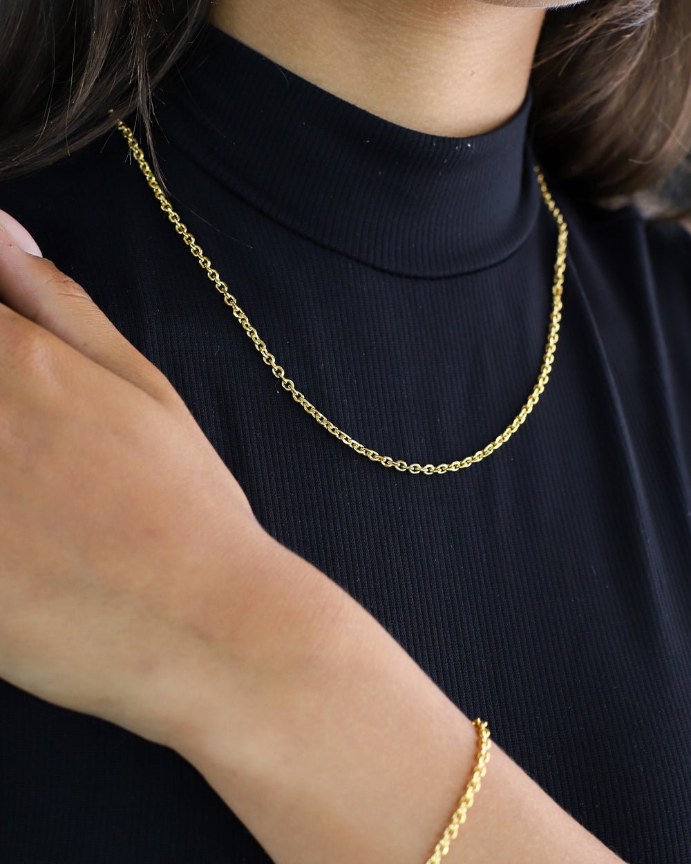 CABLE LINK CHAIN. - 3MM 18K GOLD - Drippy Amsterdam