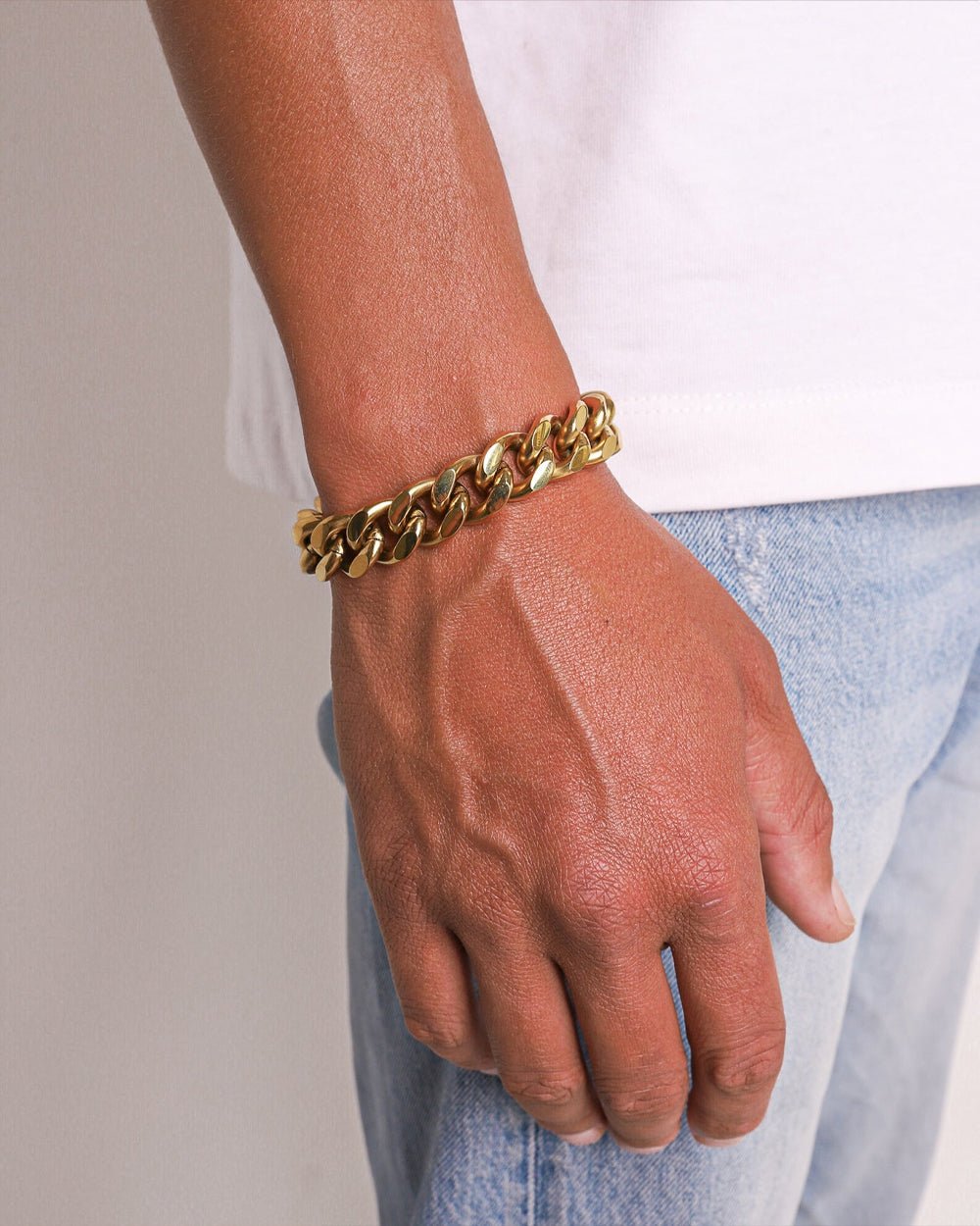 CLEAN CUBANA BRACELET. - 12MM 18K GOLD - Drippy Amsterdam