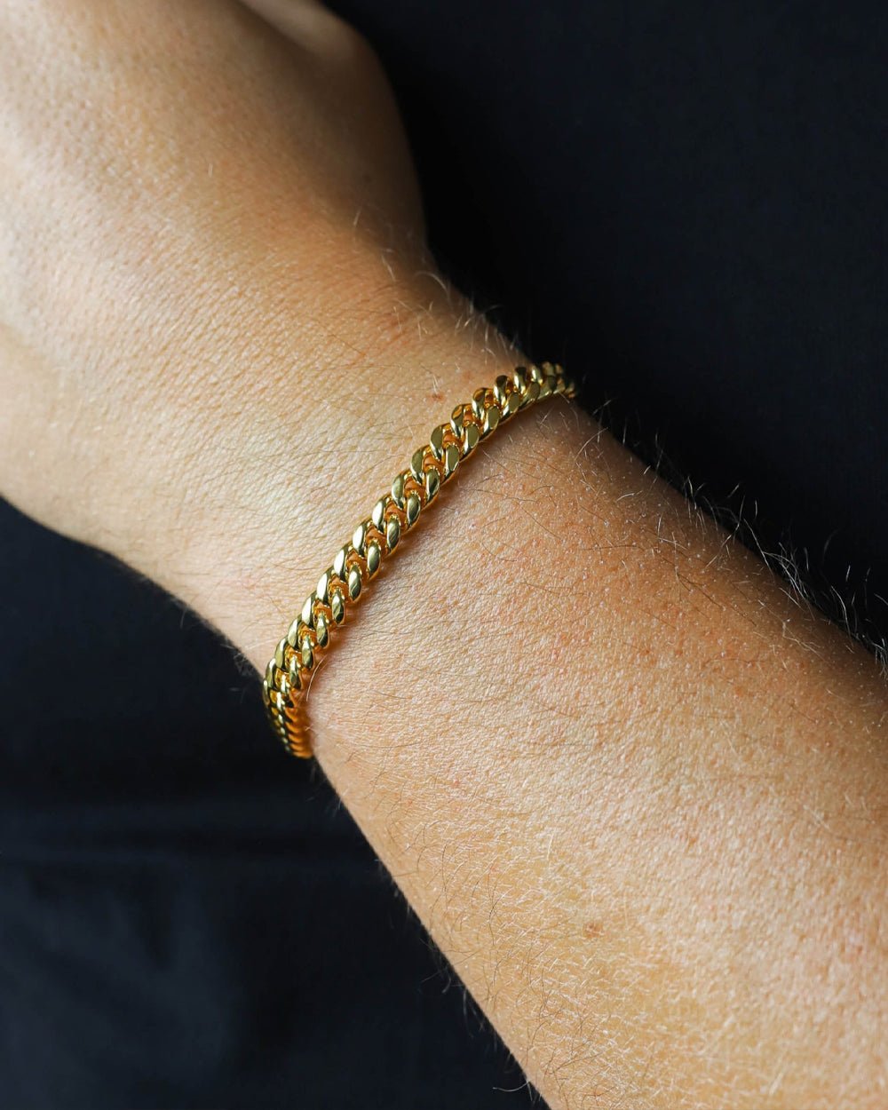 CLEAN CUBANA BRACELET. - 6MM 18K GOLD - Drippy Amsterdam