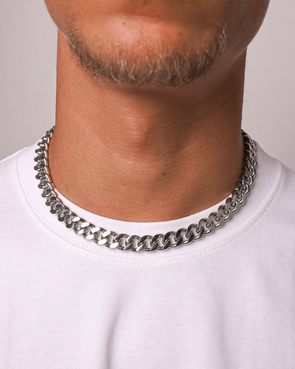 CLEAN CUBANA CHAIN. - 12MM WHITE GOLD - Drippy Amsterdam