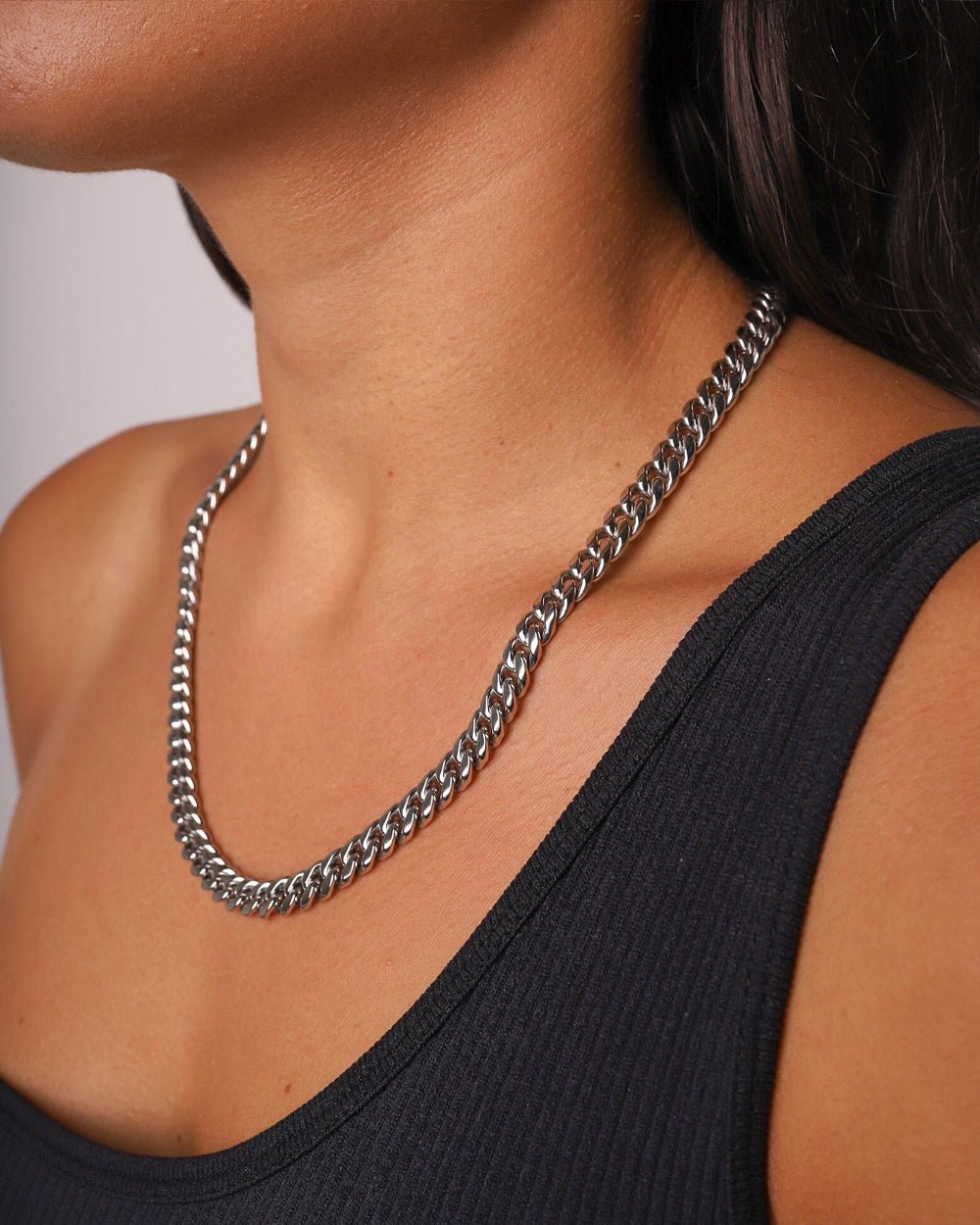CLEAN CUBANA CHAIN. - 6MM WHITE GOLD - Drippy Amsterdam