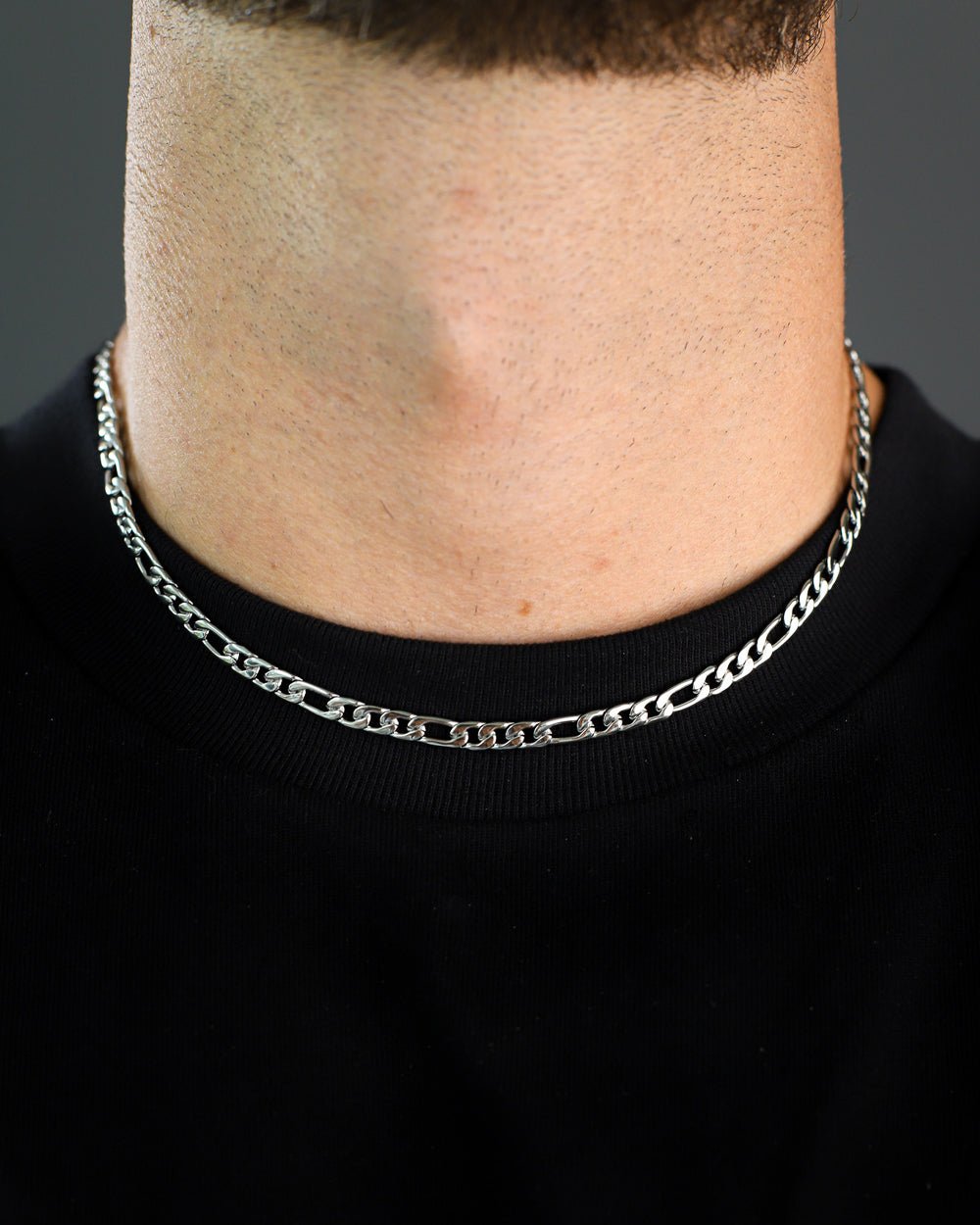 CLEAN FIGARO CHAIN. - 5MM WHITE GOLD - Drippy Amsterdam