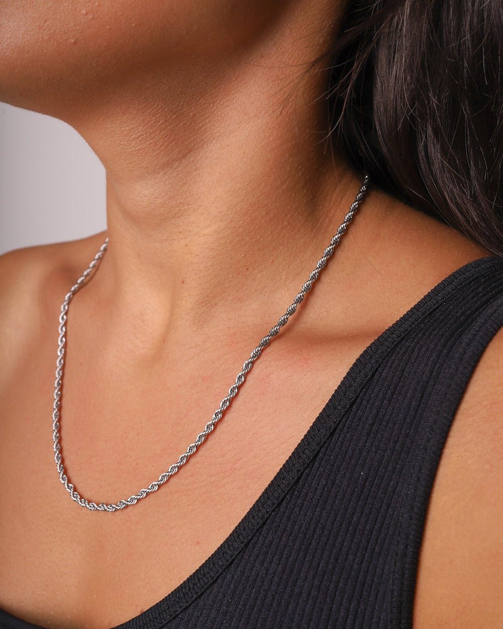 CLEAN ROPE CHAIN. - 3MM WHITE GOLD - Drippy Amsterdam