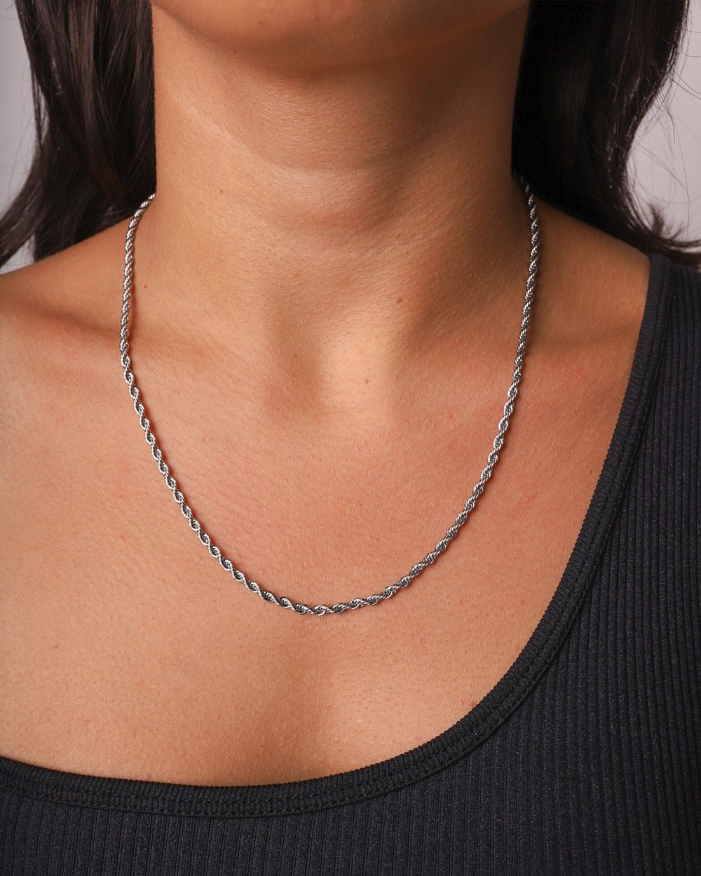CLEAN ROPE CHAIN. - 3MM WHITE GOLD - Drippy Amsterdam