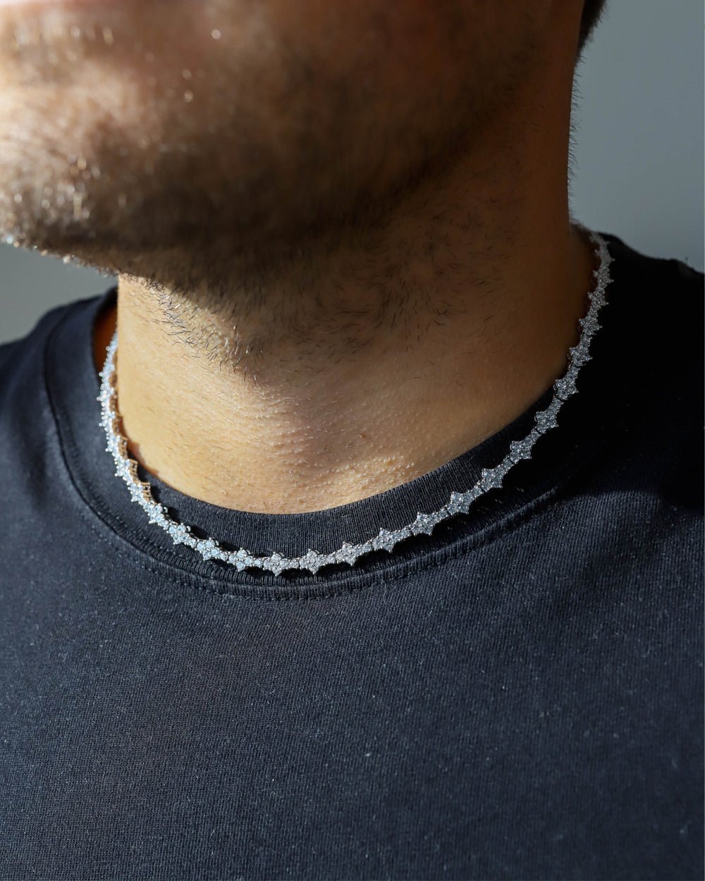 HONEYCOMB CHAIN. - WHITE GOLD - Drippy Amsterdam
