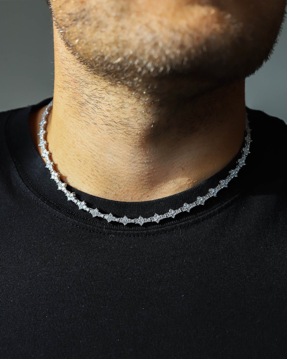 HONEYCOMB CHAIN. - WHITE GOLD - Drippy Amsterdam