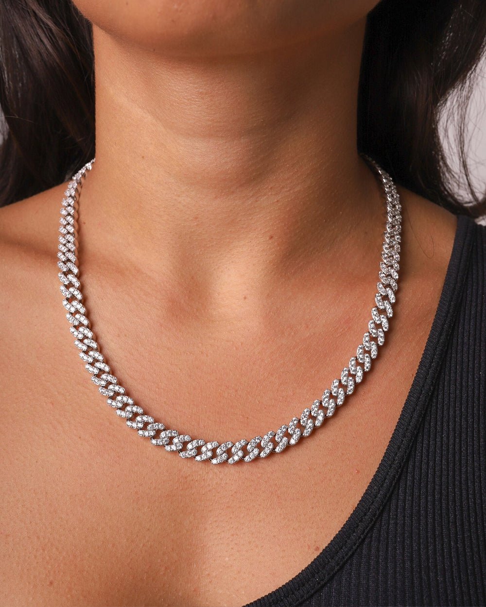 ICY CUBANA CHAIN. - 8MM WHITE GOLD - Drippy Amsterdam