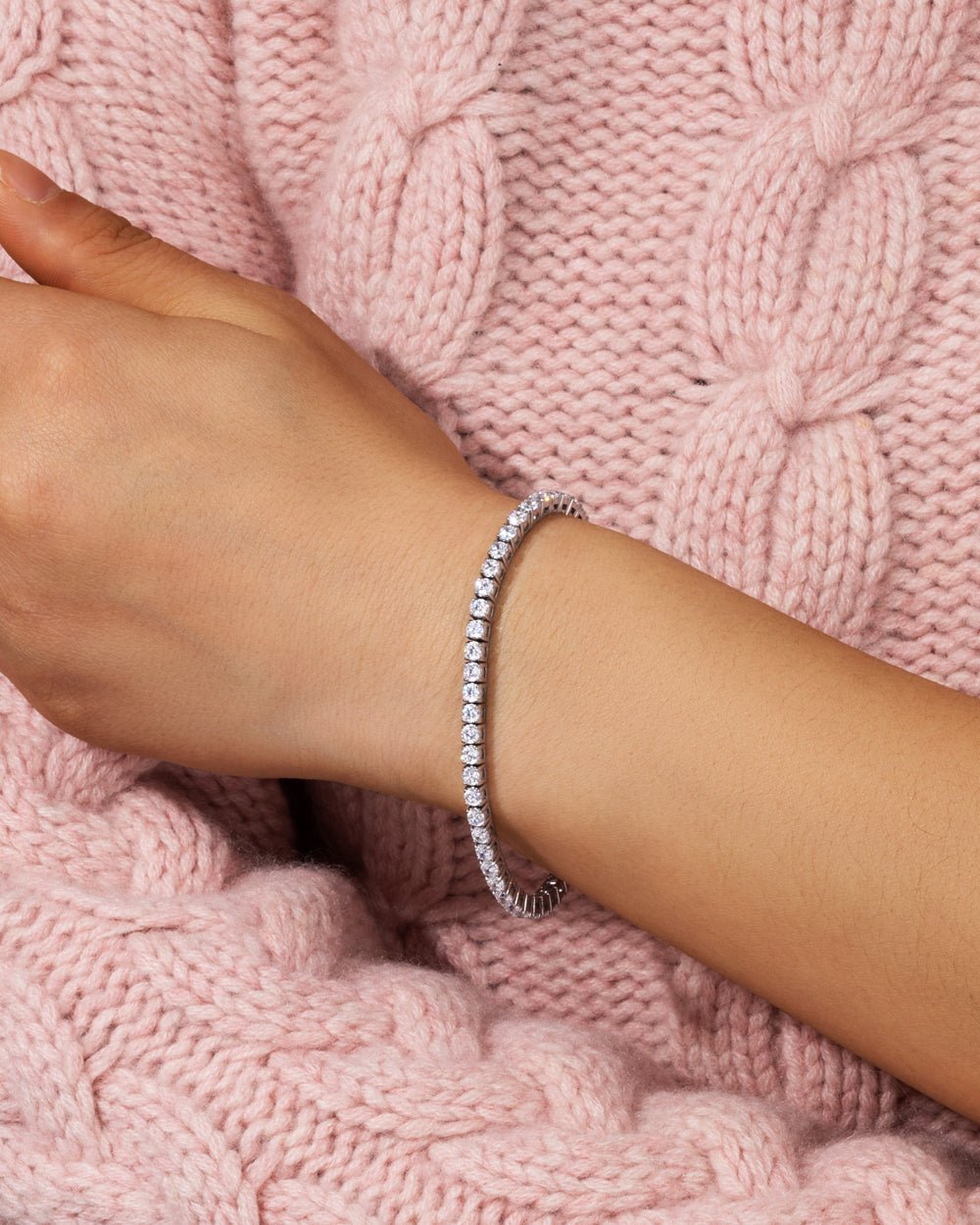 MOISSANITE TENNIS BRACELET. - 3MM WHITE GOLD - Drippy Amsterdam