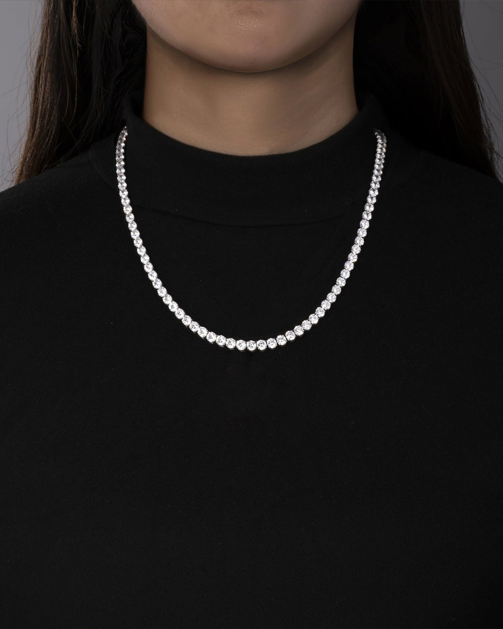 MOISSANITE TENNIS CHAIN. - 5MM 925 SILVER - Drippy Amsterdam
