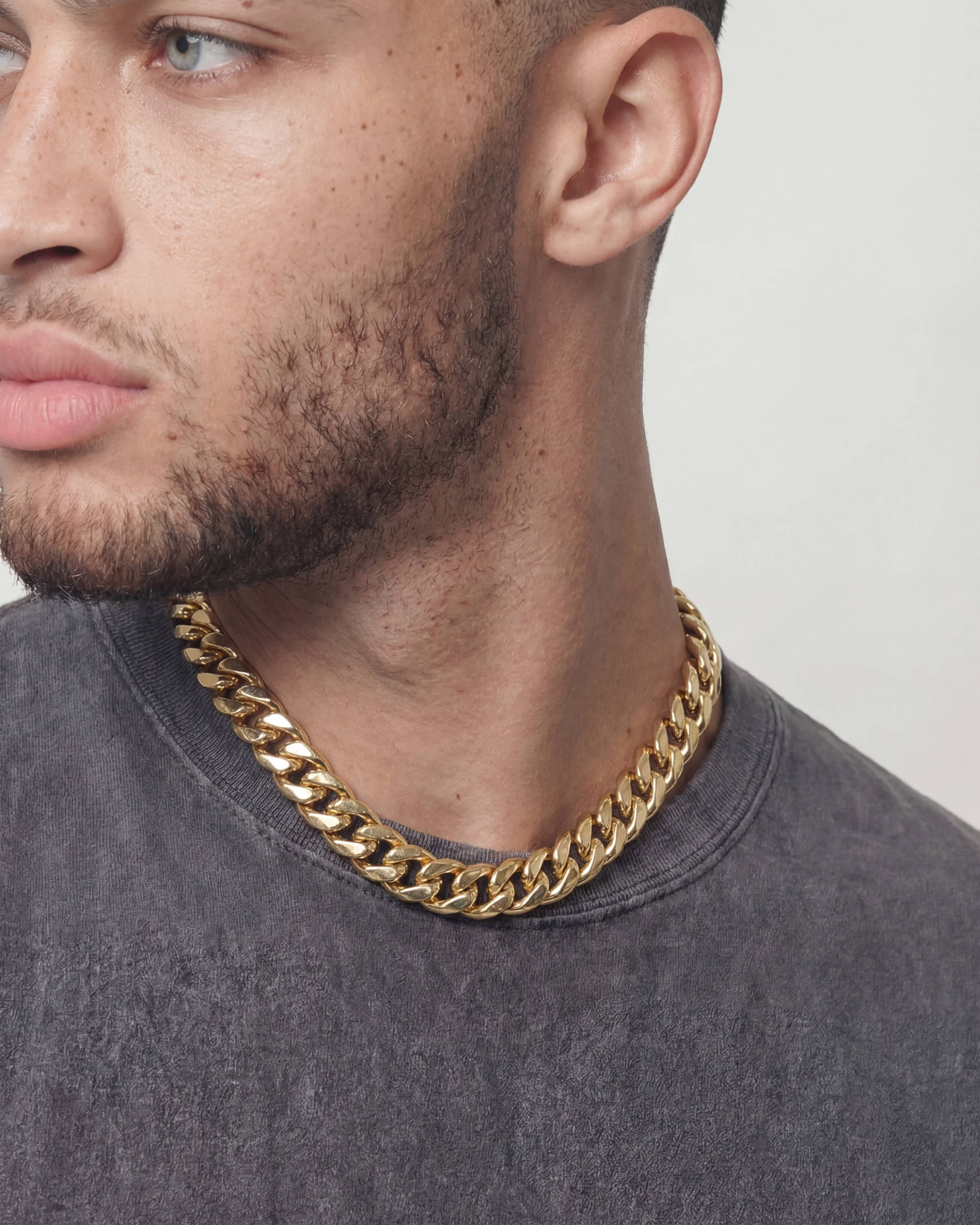CLEAN CUBANA CHAIN. - 12MM GOLD