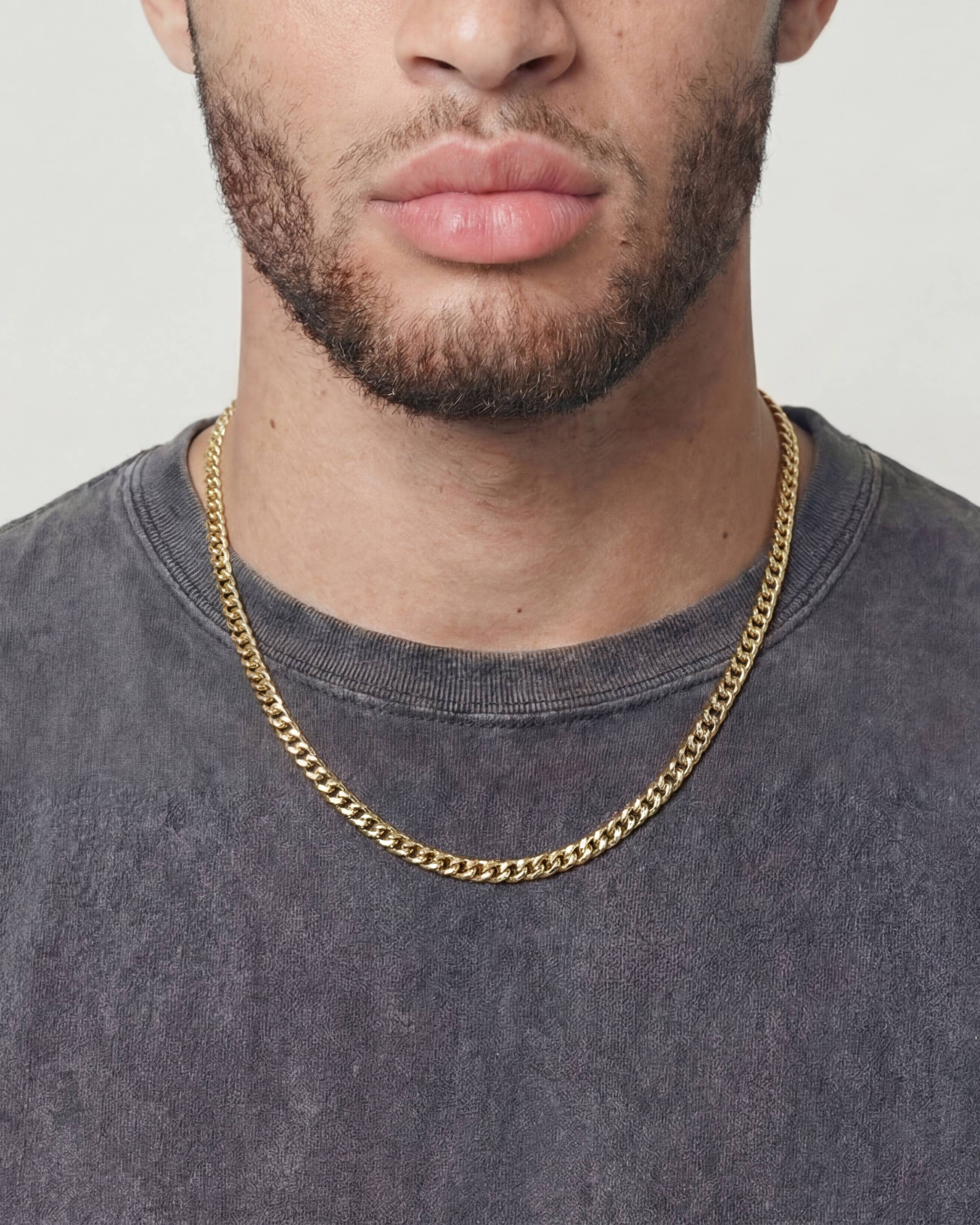 CLEAN CUBANA CHAIN. - 4MM GOLD