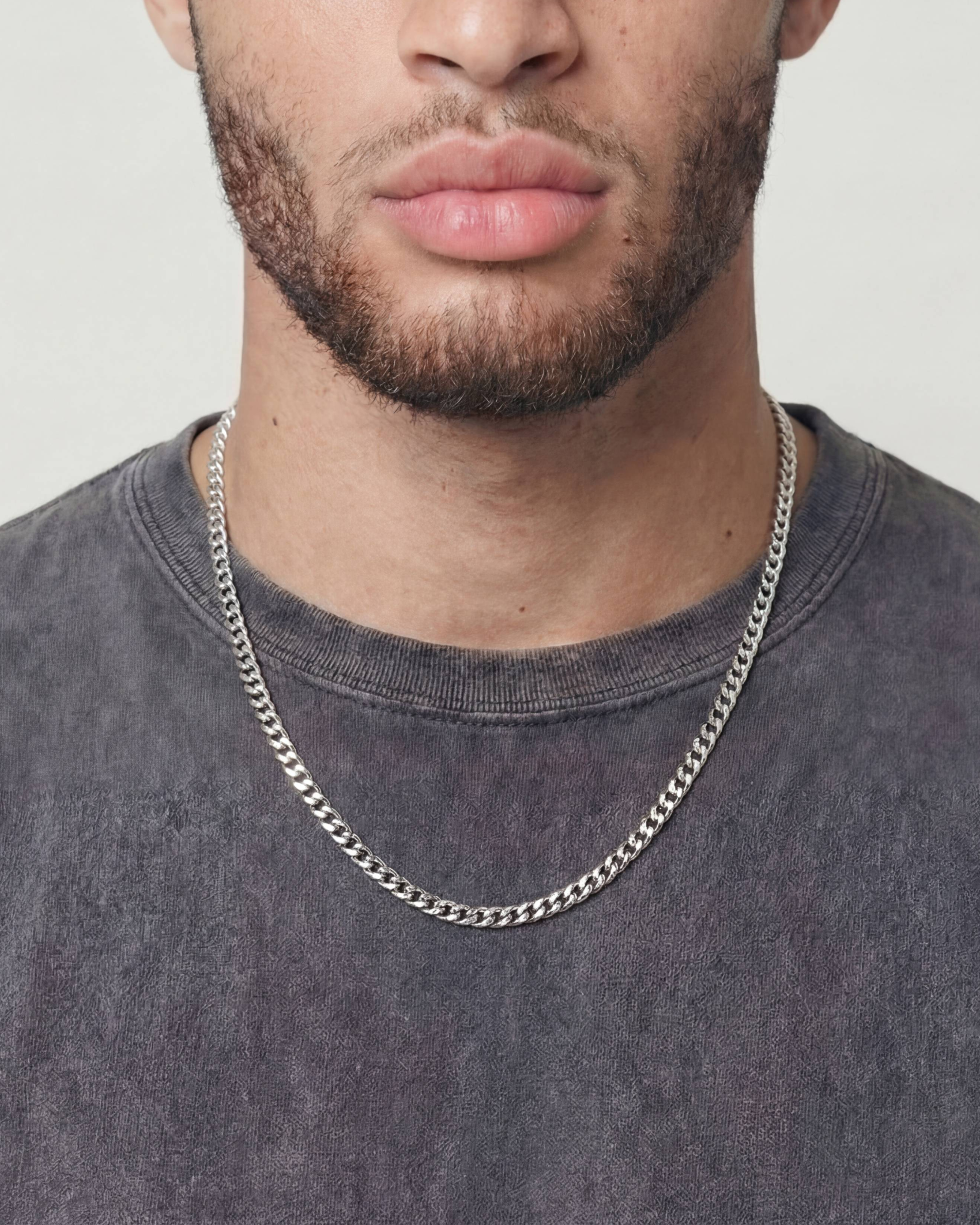 CLEAN CUBANA CHAIN. - 4MM