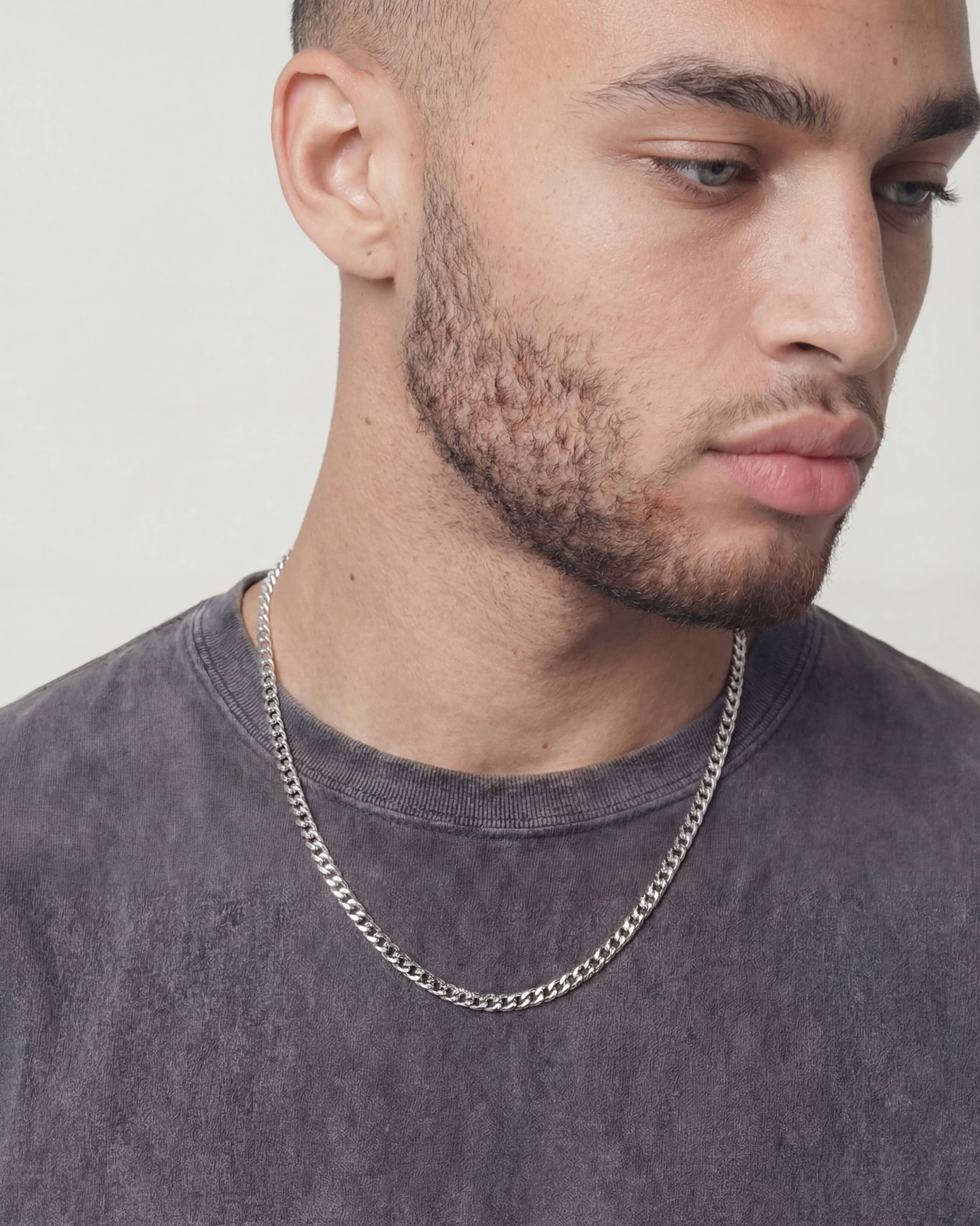 CLEAN CUBANA CHAIN. - 4MM