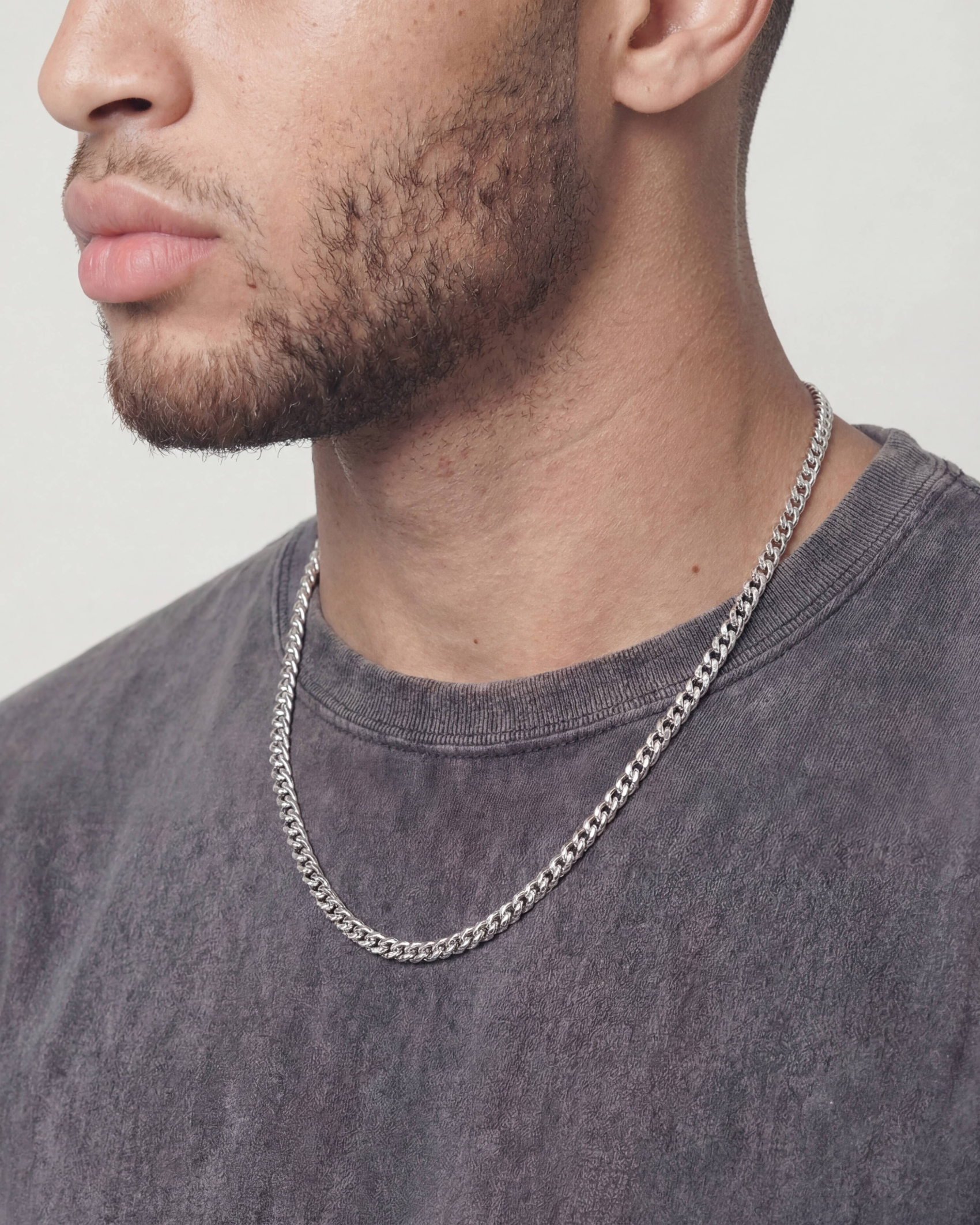 CLEAN CUBANA CHAIN. - 4MM