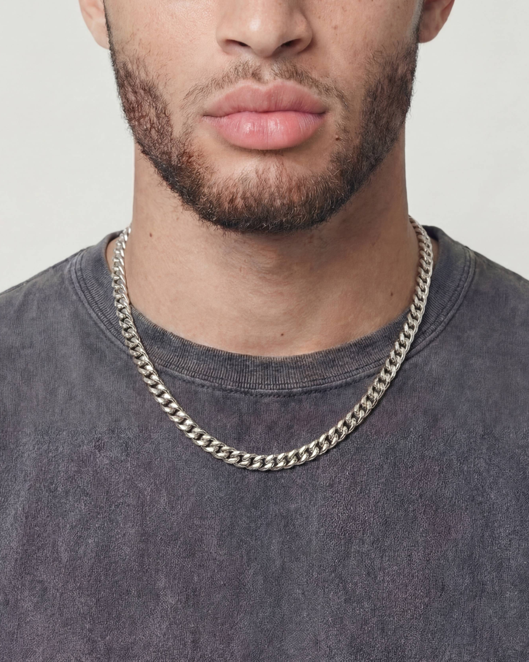 CLEAN CUBANA CHAIN. - 6MM