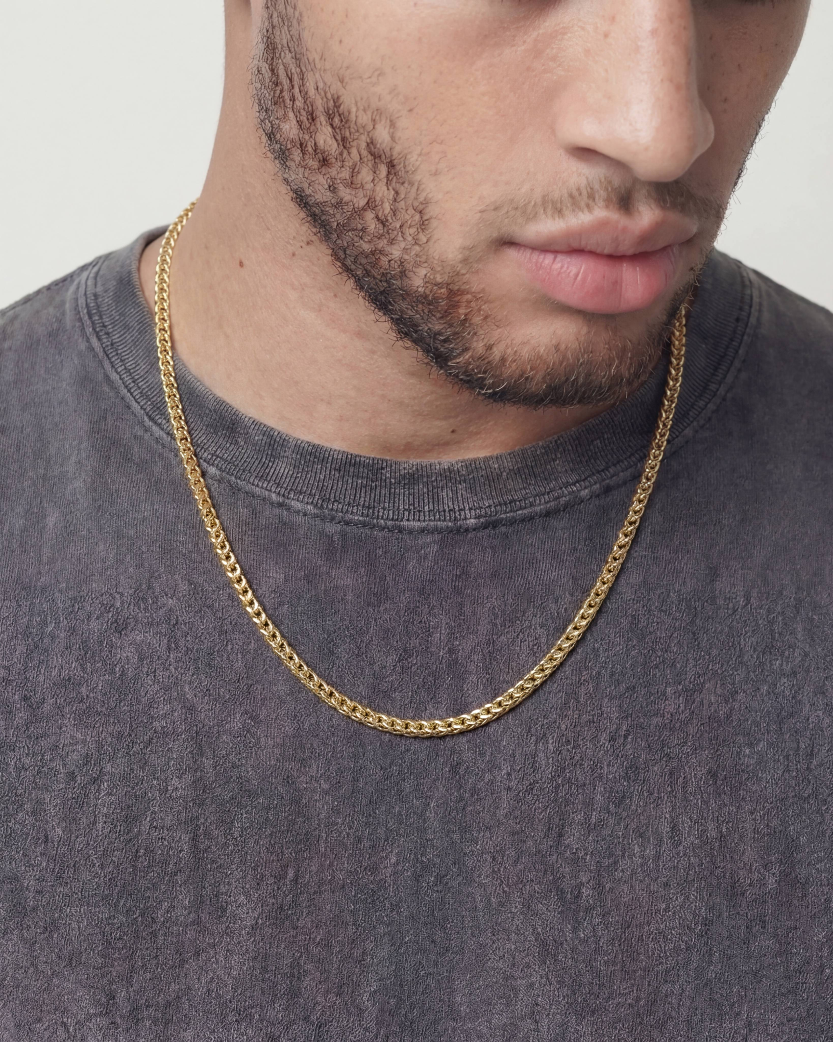CLEAN FRANCO CHAIN. - 3MM GOLD
