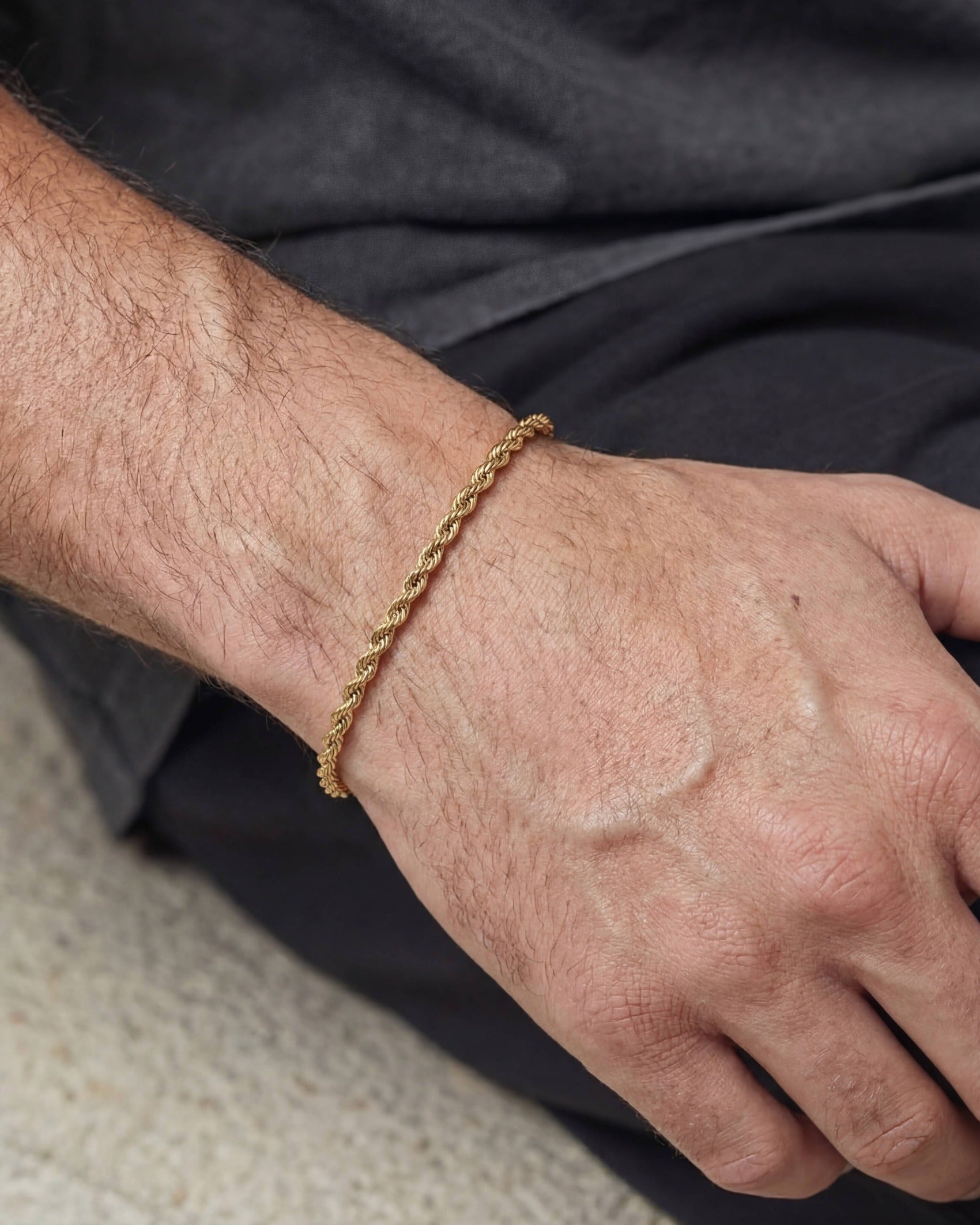CLEAN ROPE BRACELET. - 3MM GOLD