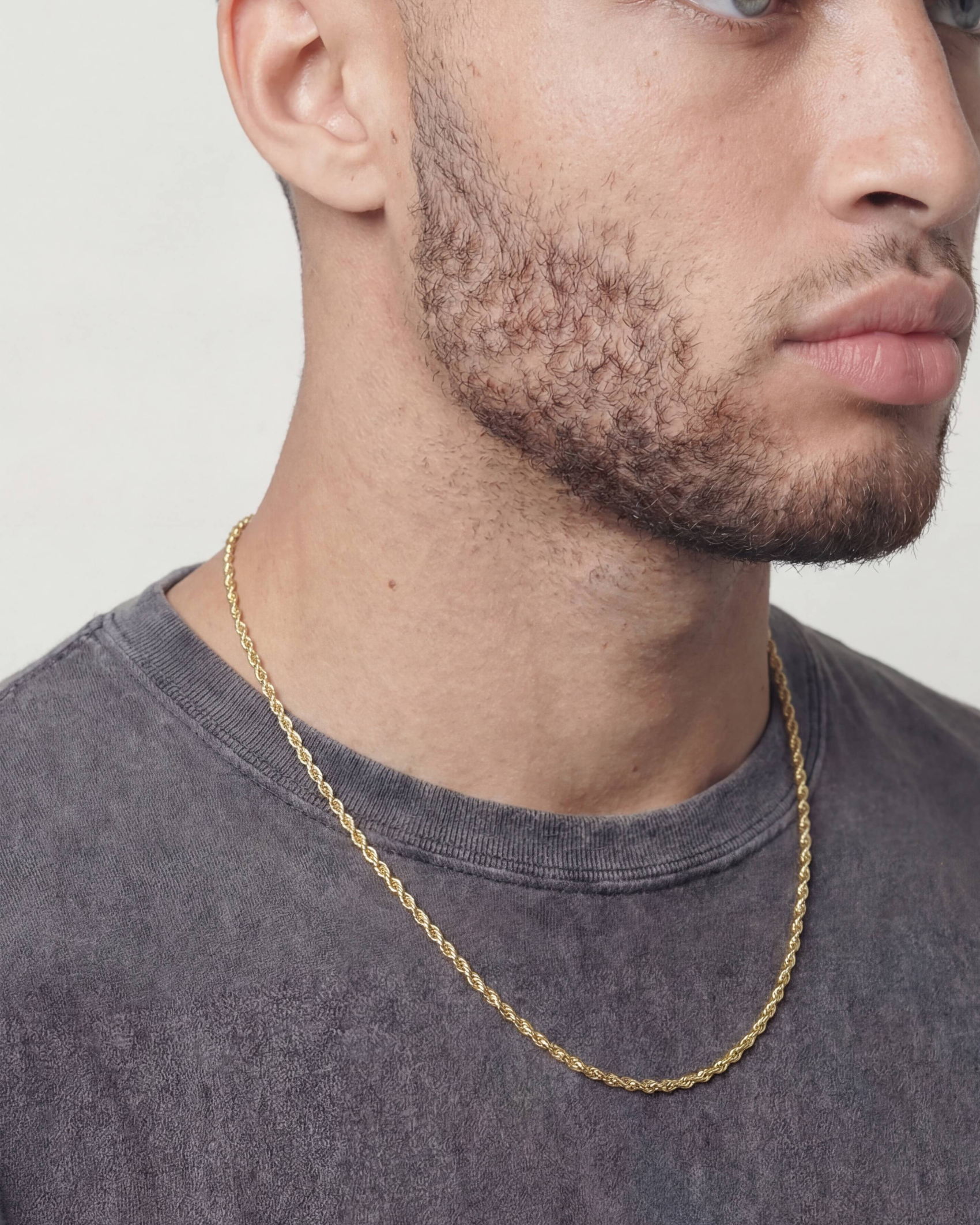 CLEAN ROPE CHAIN. - 3MM GOLD