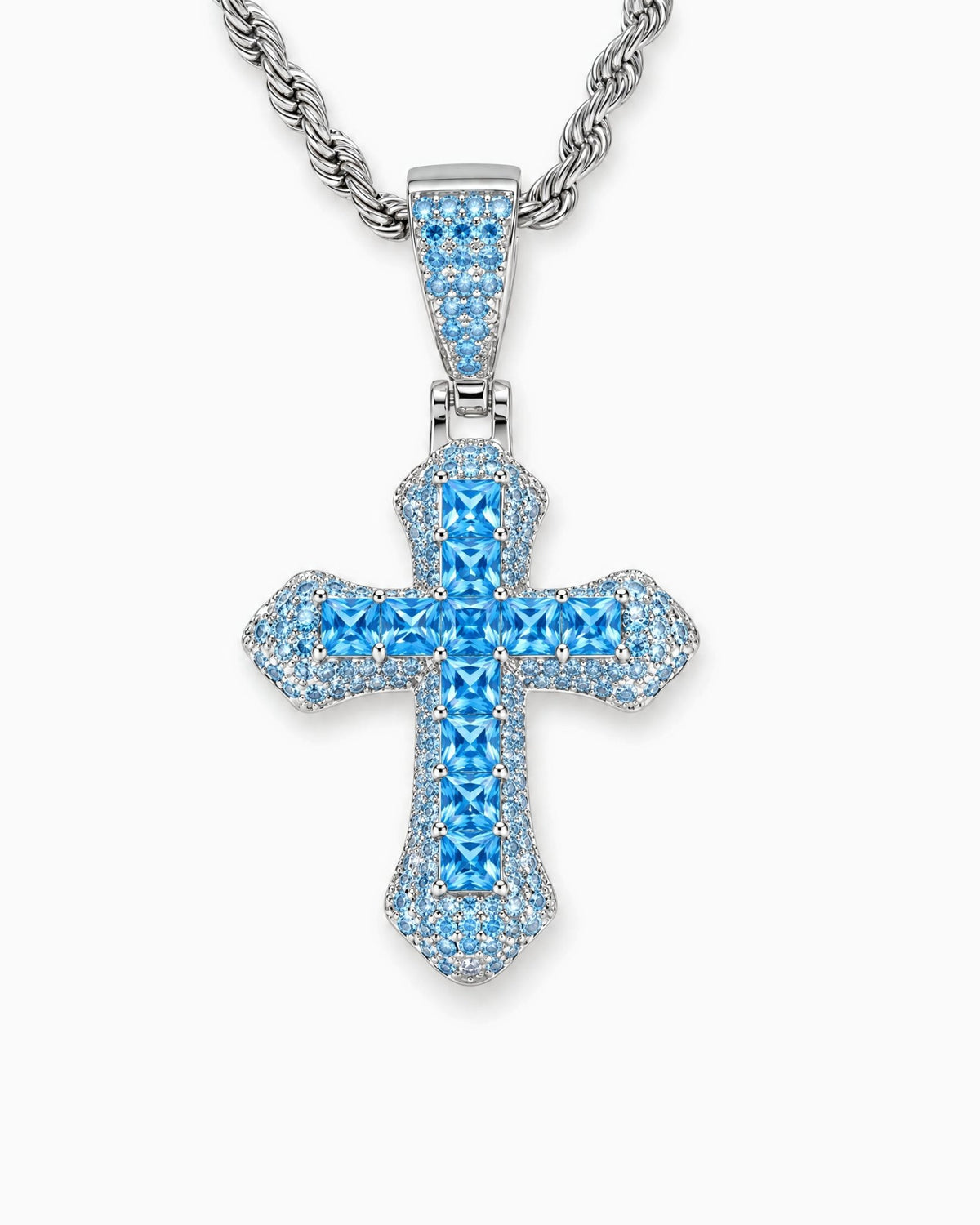 BLUE CROSS PENDANT. - 925 - Drippy Amsterdam