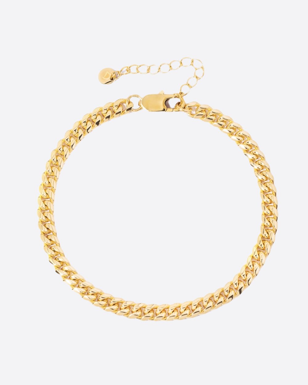 CLEAN CUBAN ANKLET. - 6MM 18K GOLD - Drippy Amsterdam