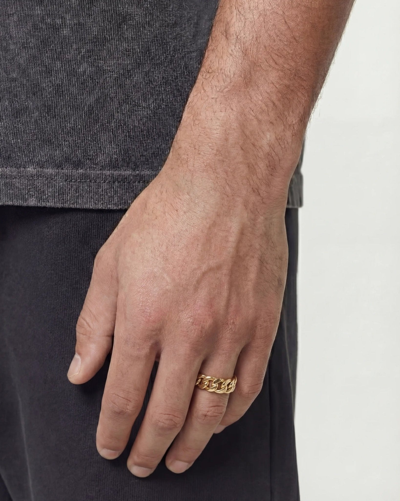 CLEAN CUBAN RING. - GOLD - Drippy Amsterdam