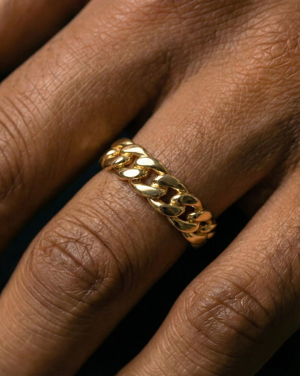 CLEAN CUBAN RING. - GOLD - Drippy Amsterdam