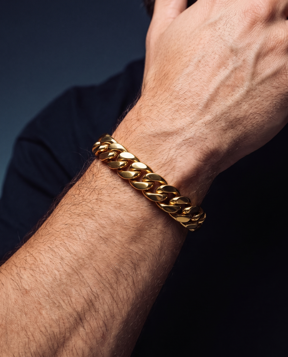 CLEAN CUBANA BRACELET. - 12MM GOLD