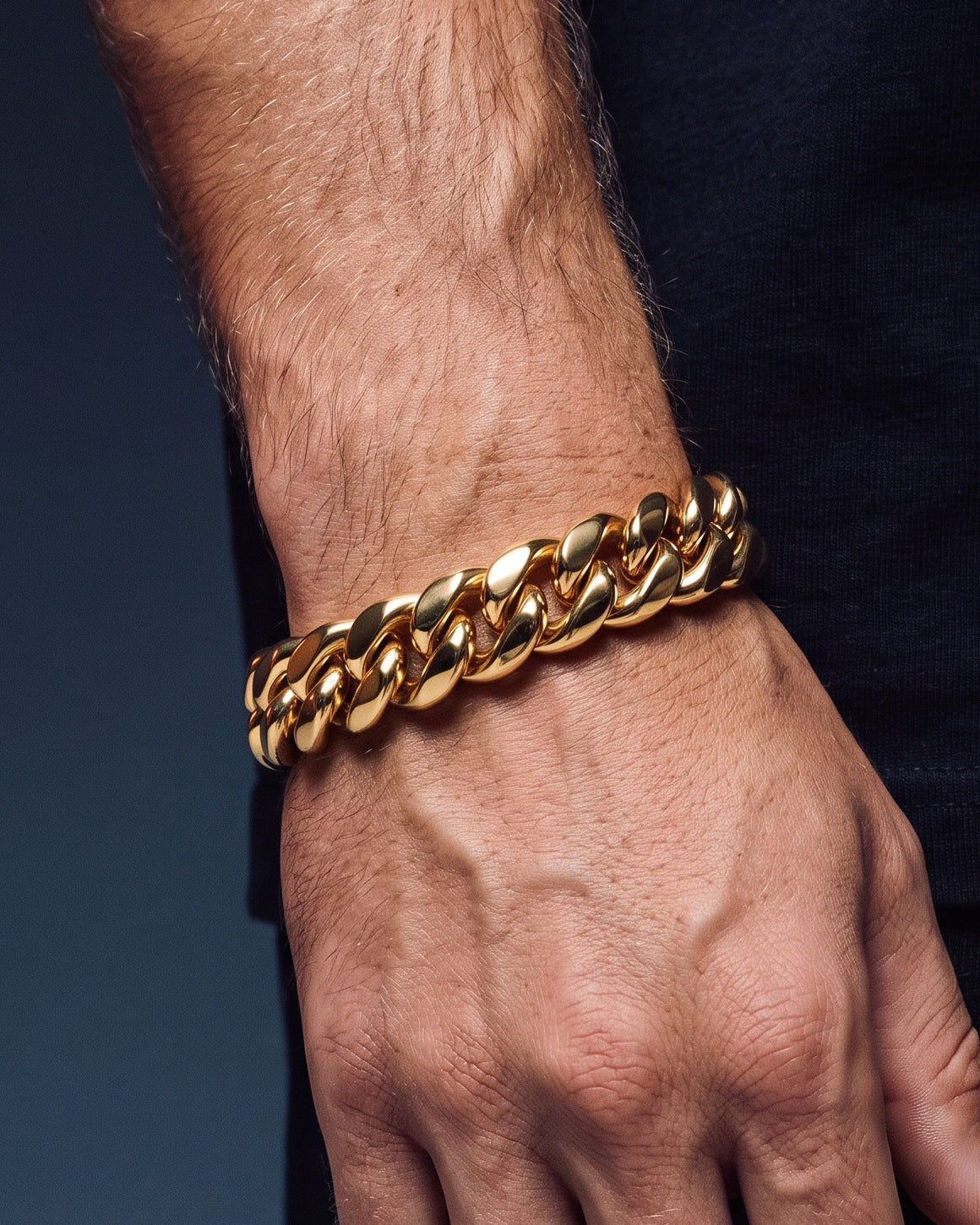 CLEAN CUBANA BRACELET. - 12MM GOLD - Drippy Amsterdam