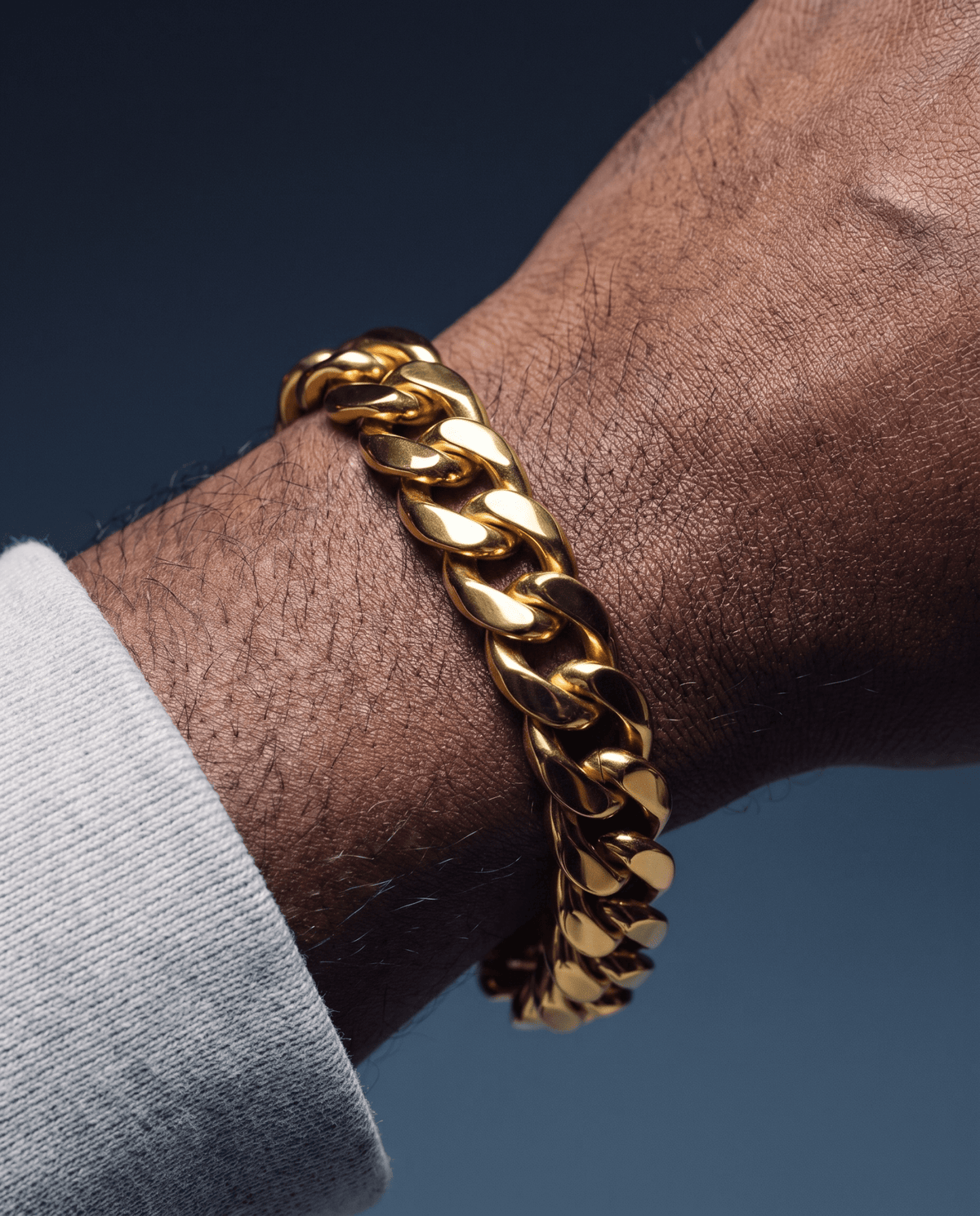 CLEAN CUBANA BRACELET. - 12MM GOLD - Drippy Amsterdam