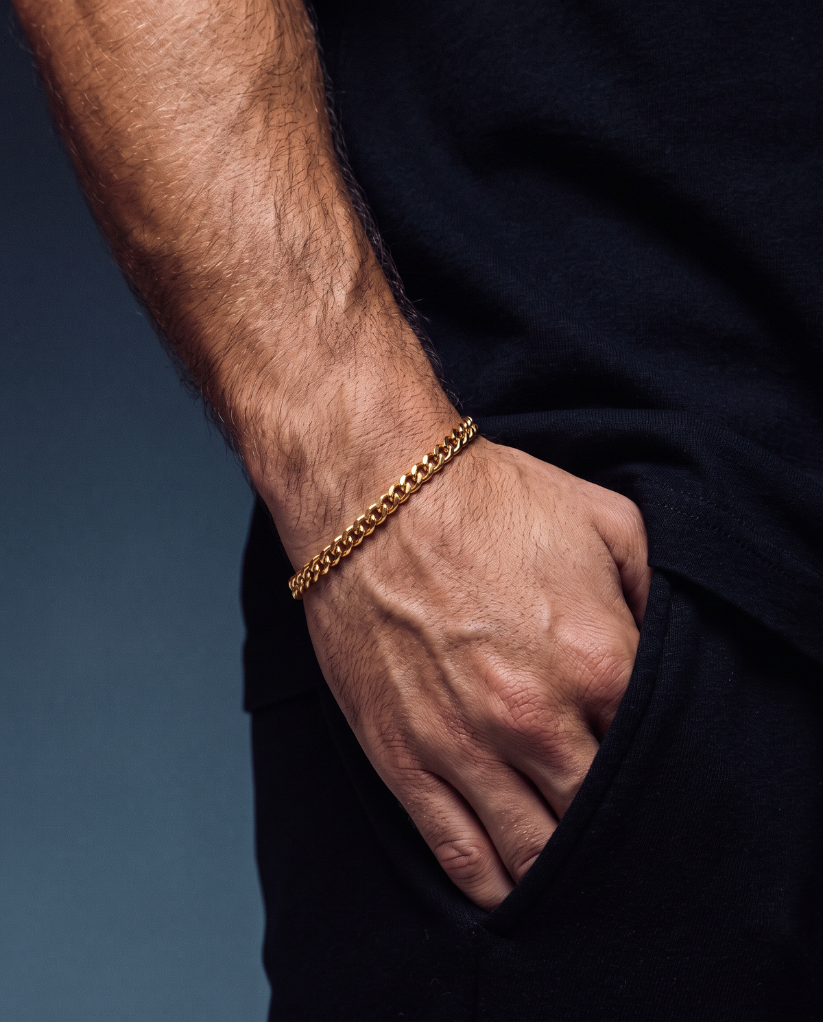 CLEAN CUBANA BRACELET. - 4MM GOLD