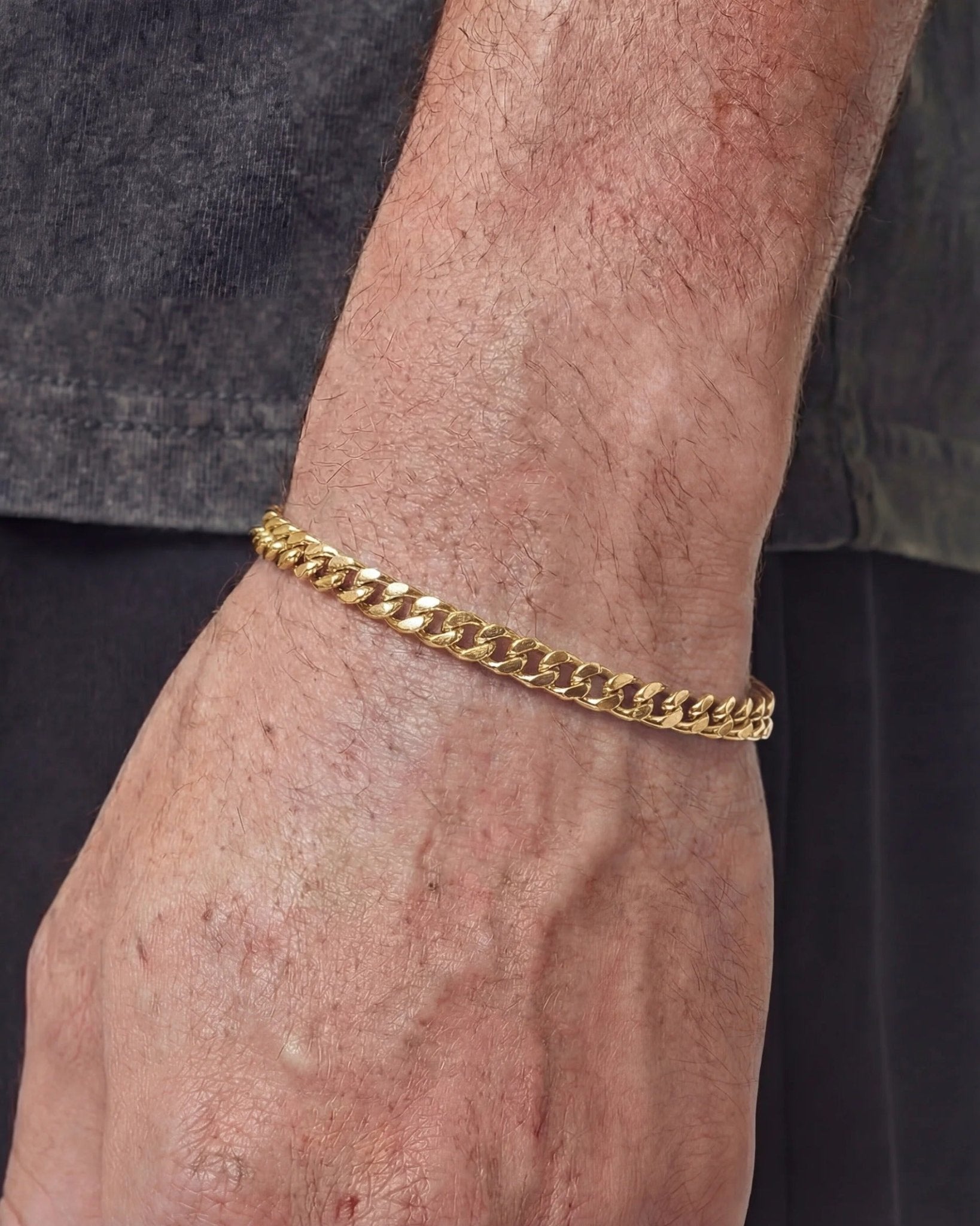 CLEAN CUBANA BRACELET. - 4MM GOLD - Drippy Amsterdam