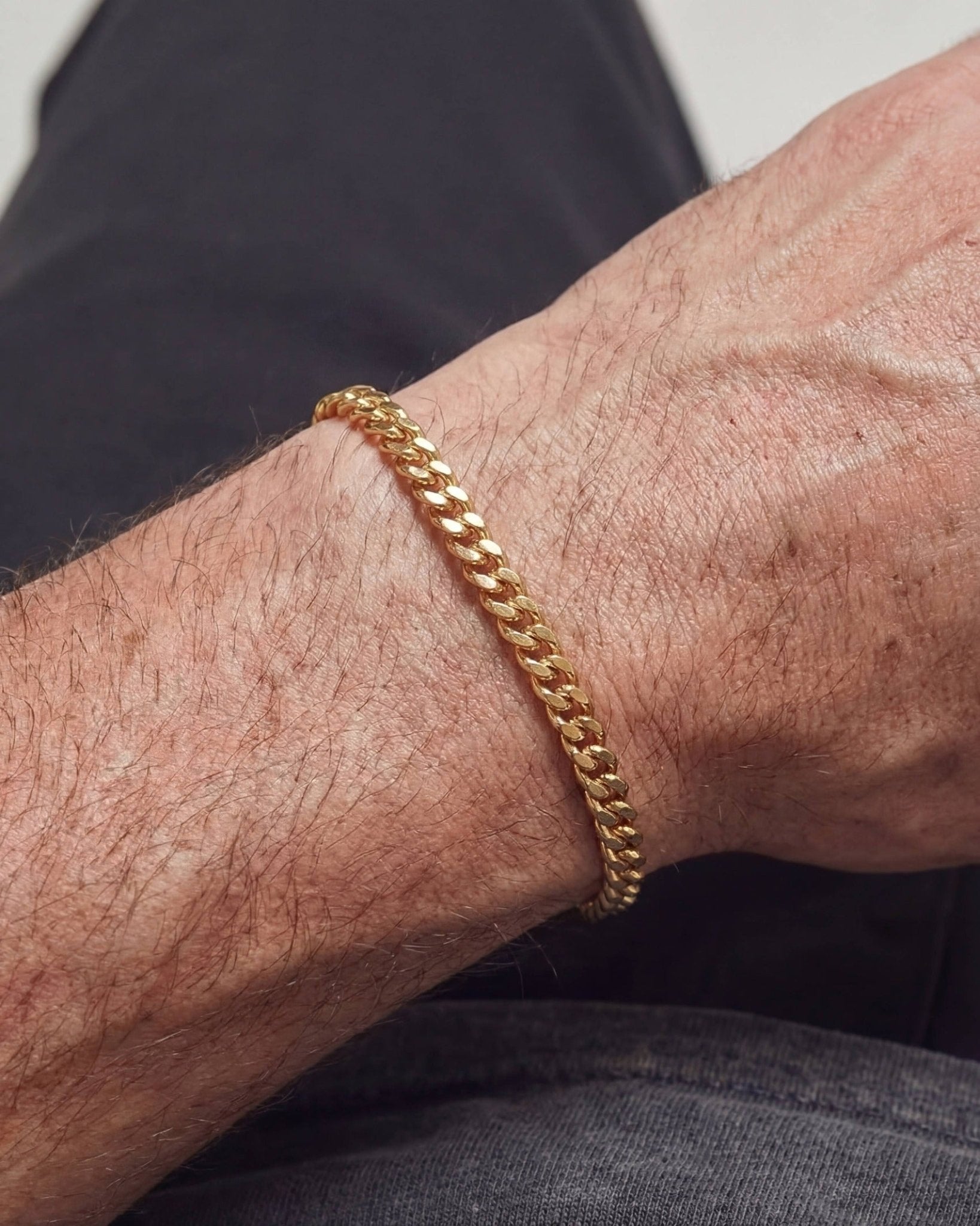 CLEAN CUBANA BRACELET. - 4MM GOLD - Drippy Amsterdam