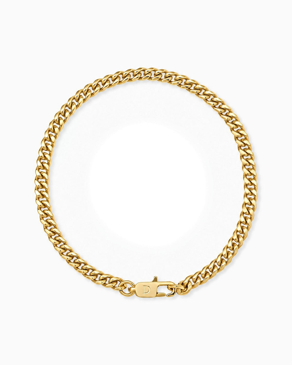 CLEAN CUBANA BRACELET. - 4MM GOLD