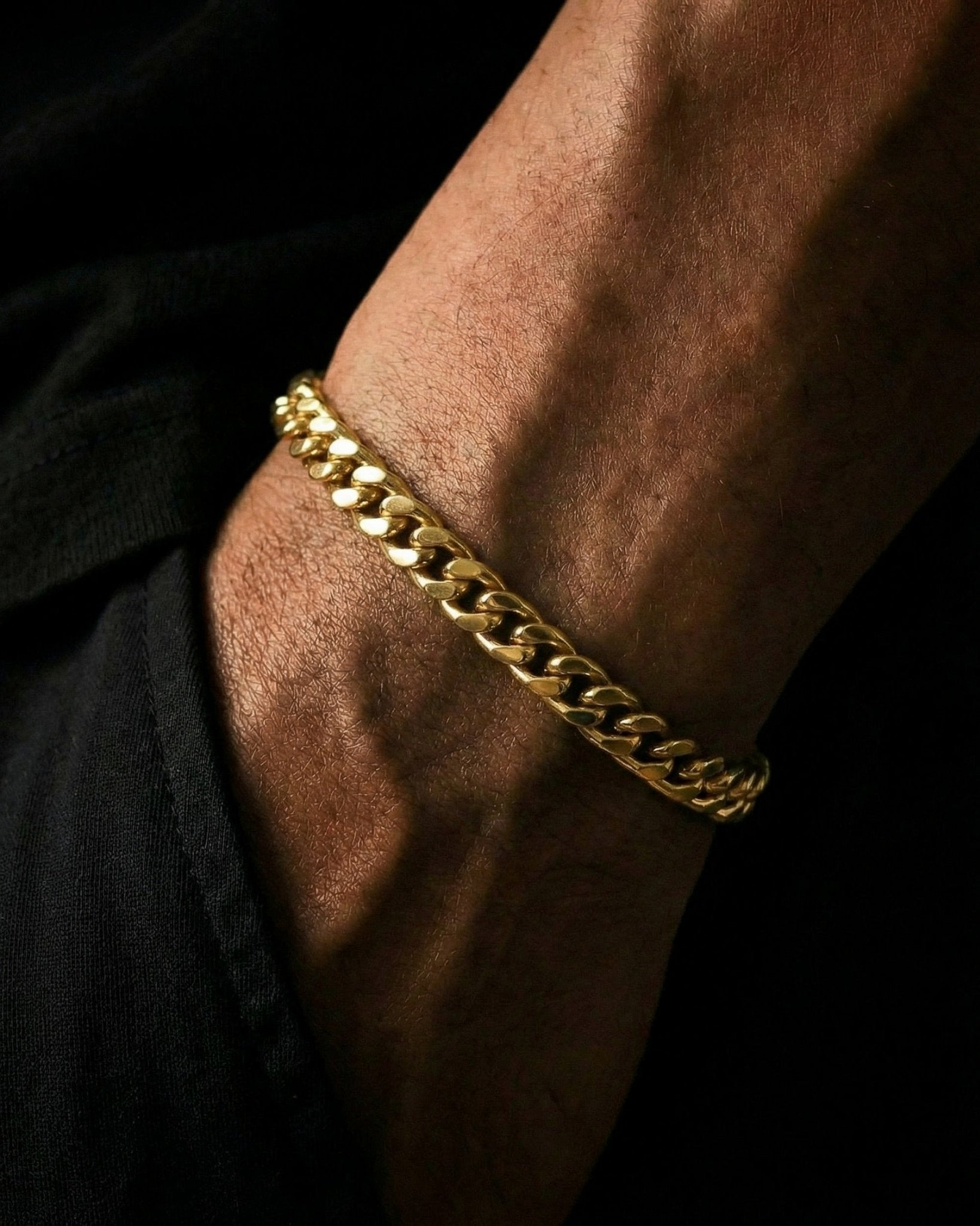 CLEAN CUBANA BRACELET. - 6MM GOLD - Drippy Amsterdam