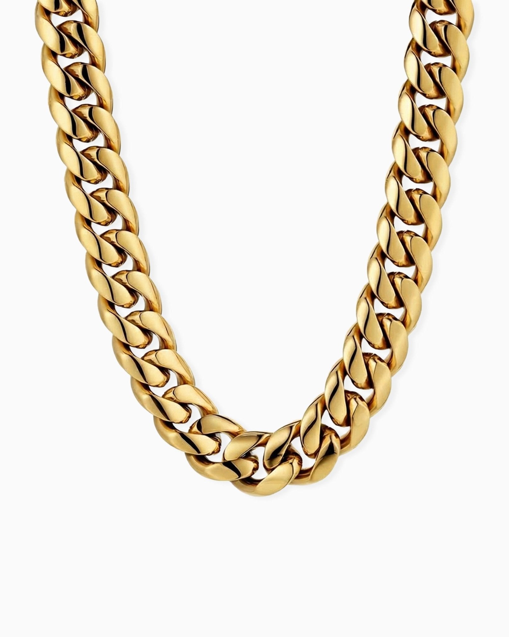 CLEAN CUBANA CHAIN. - 12MM GOLD - Drippy Amsterdam