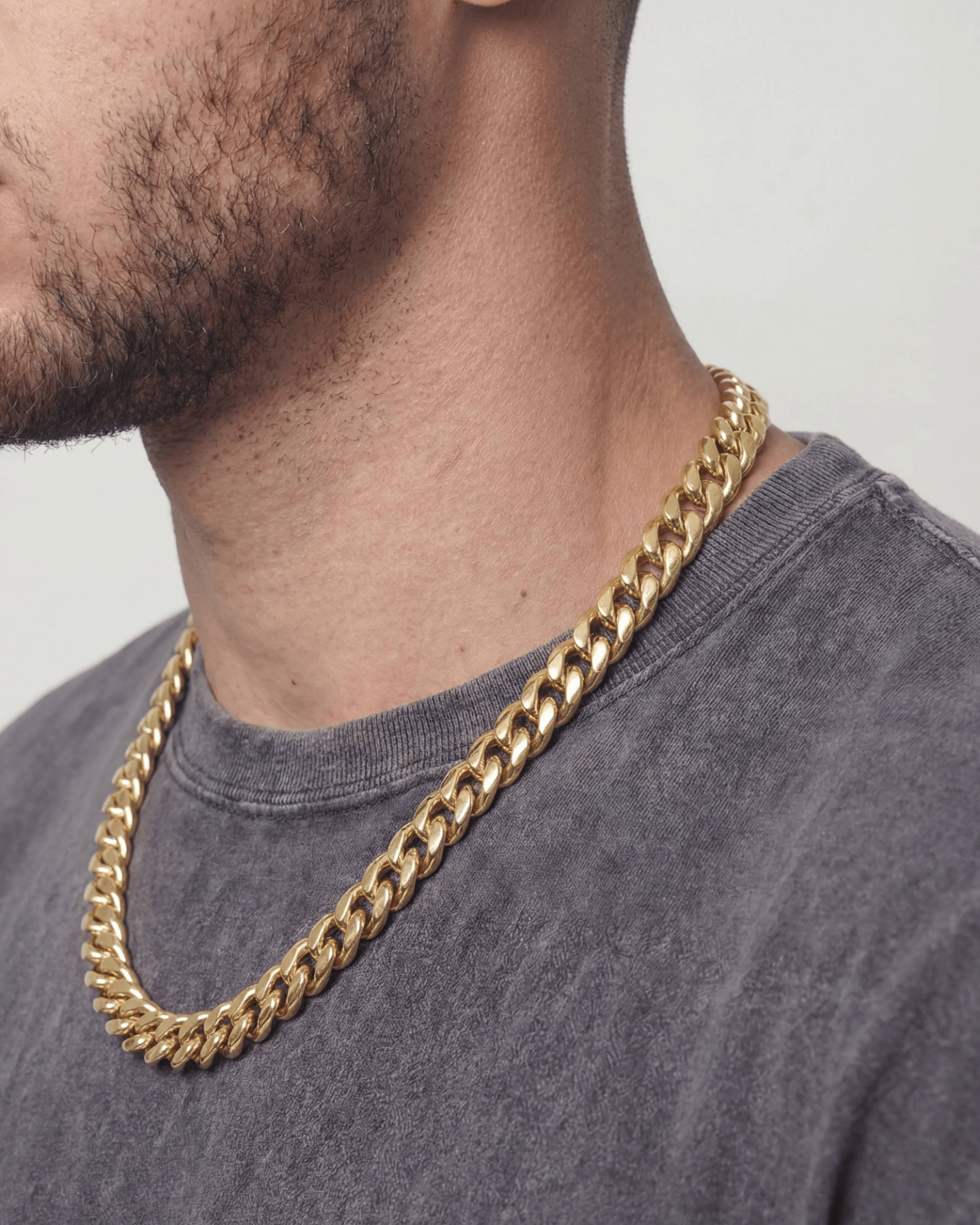 CLEAN CUBANA CHAIN. - 12MM GOLD - Drippy Amsterdam