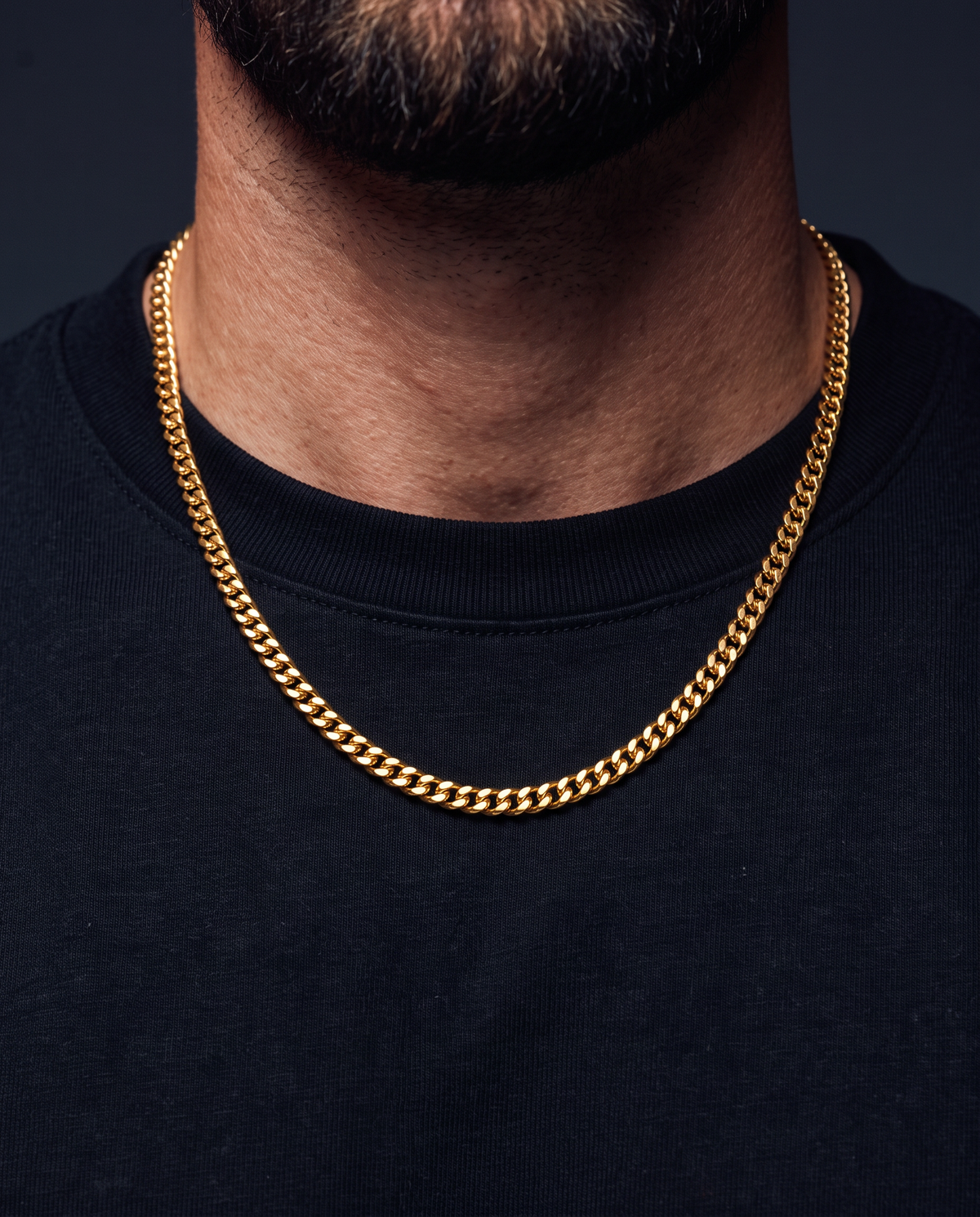 CLEAN CUBANA CHAIN. - 4MM GOLD