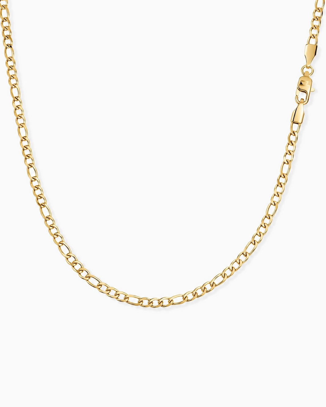 CLEAN FIGARO CHAIN. - 3MM GOLD