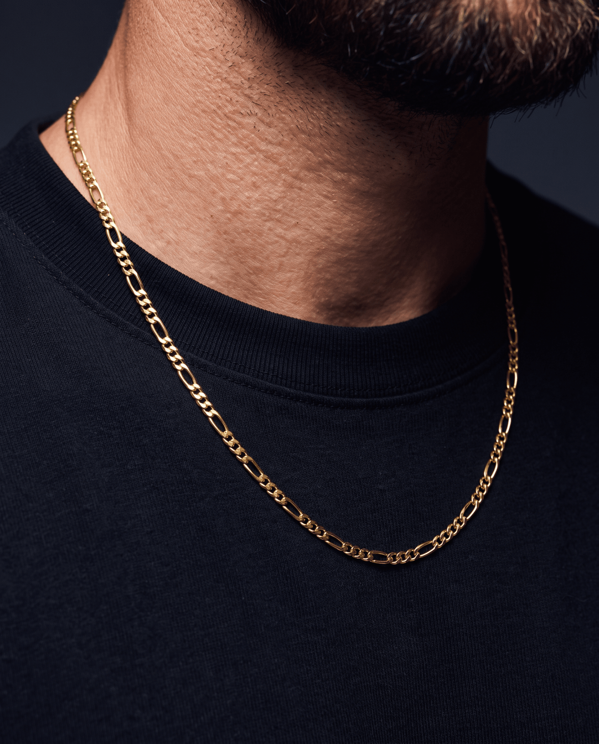CLEAN FIGARO CHAIN. - 3MM GOLD - Drippy Amsterdam