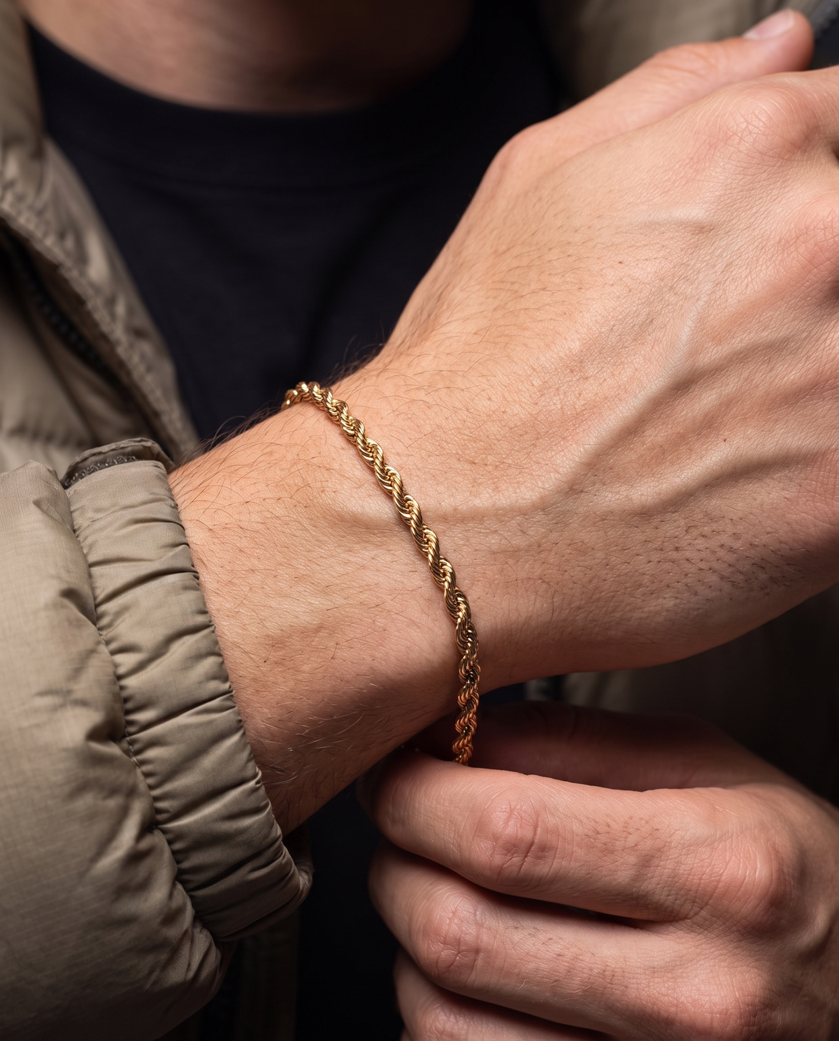 CLEAN ROPE BRACELET. - 3MM GOLD